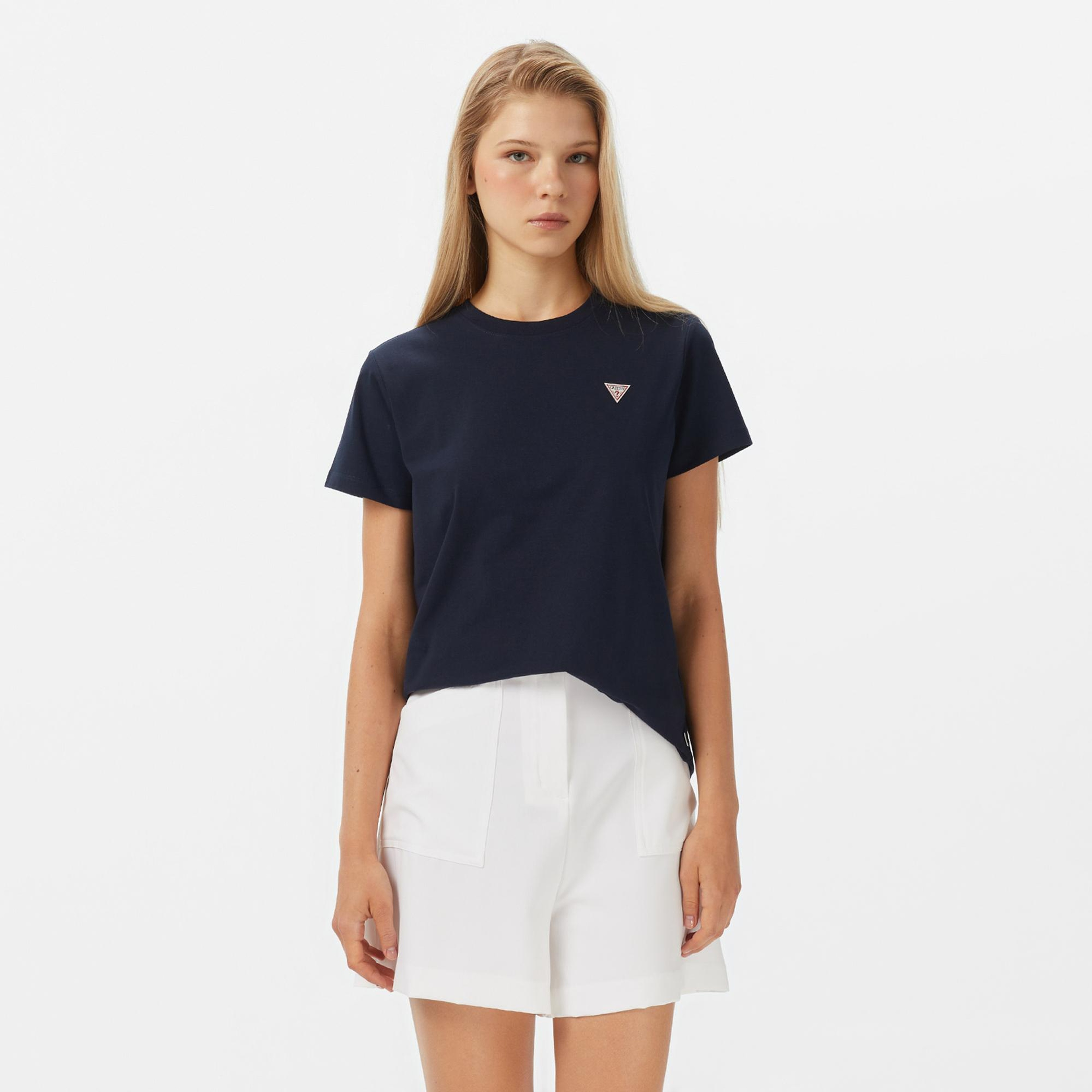 Guess Classic Kadın Lacivert T-Shirt