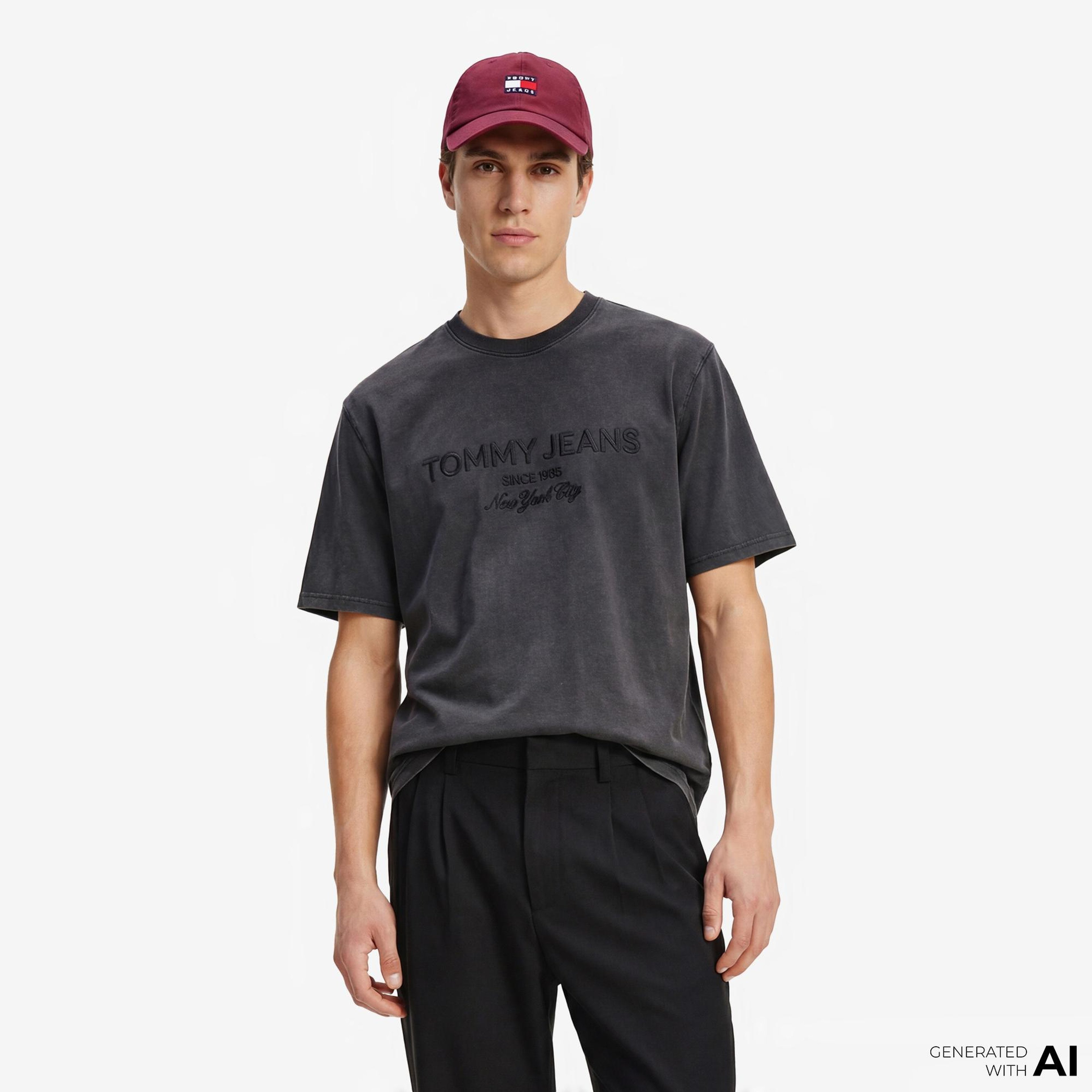 Tommy Hilfiger New Classics Erkek Siyah T-Shirt