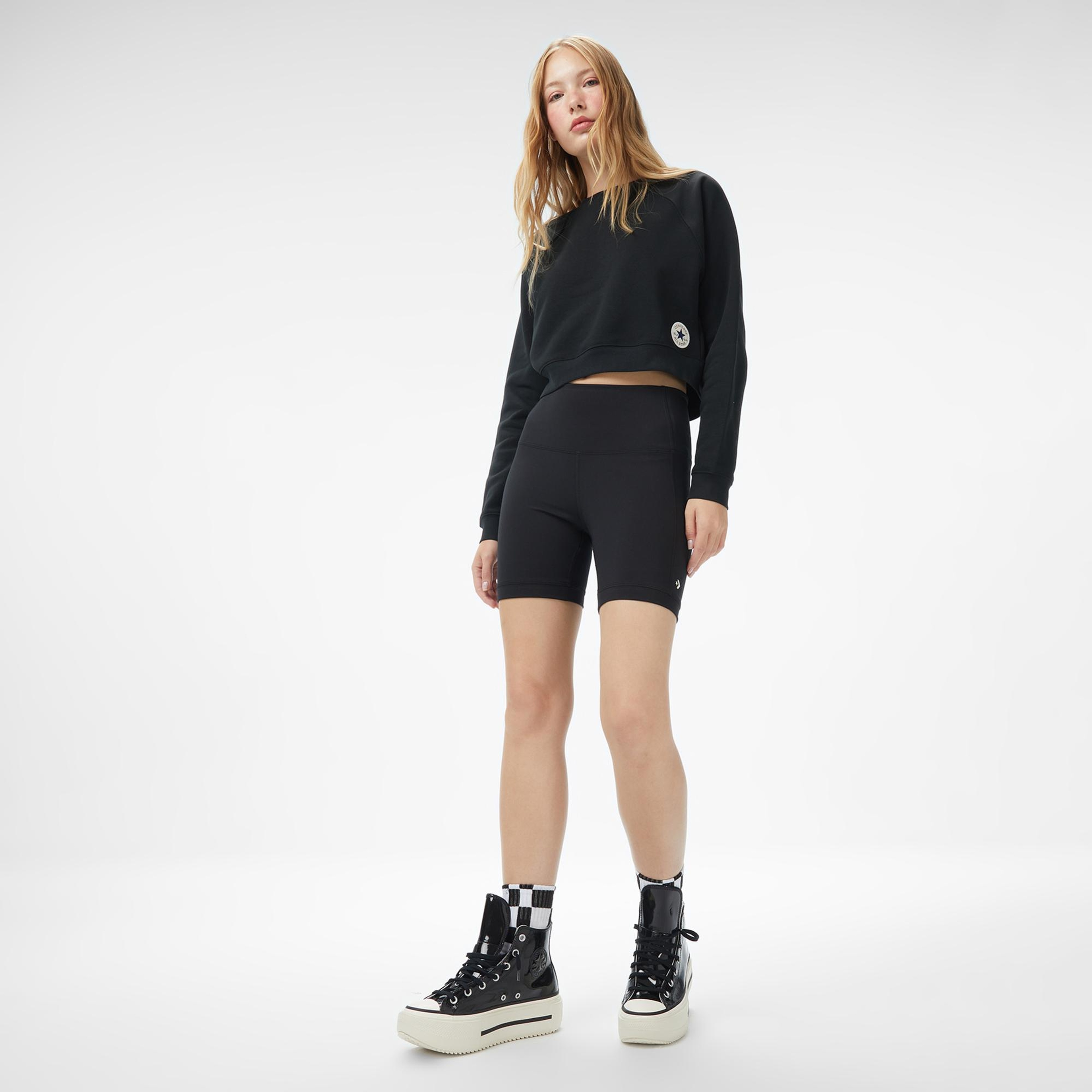 Converse Kadın Siyah Kısa Tayt