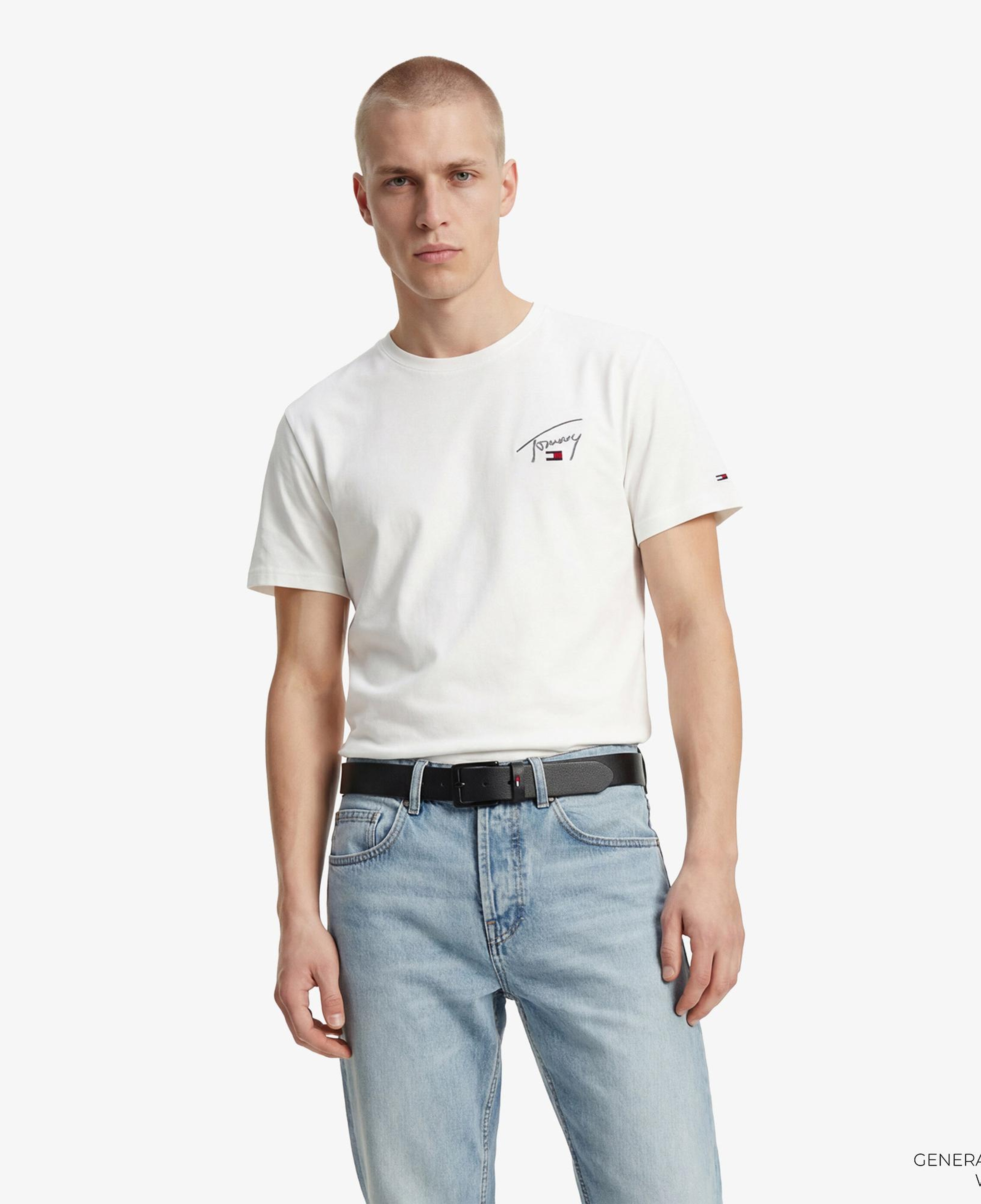 Tommy Hilfiger Signature Erkek Beyaz T-Shirt