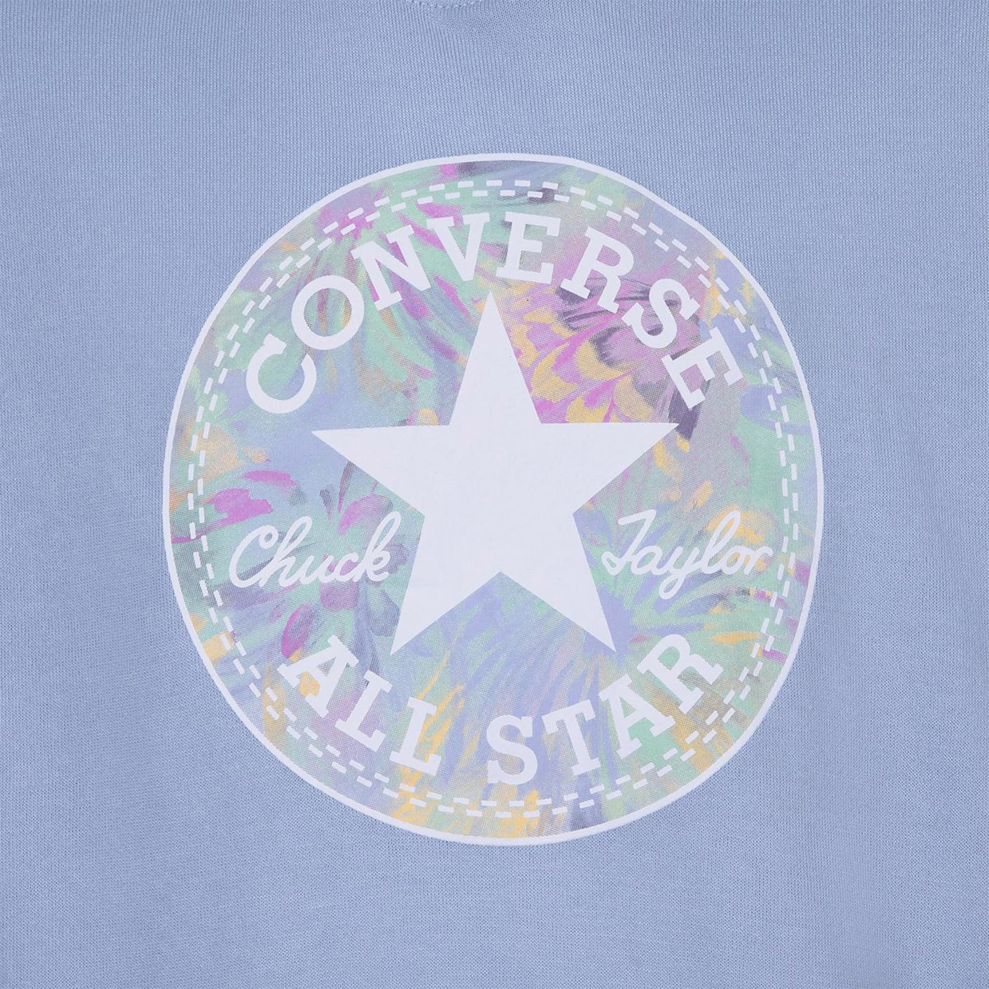 Converse Oversized Chuck Patch Çocuk Mavi Hoodie
