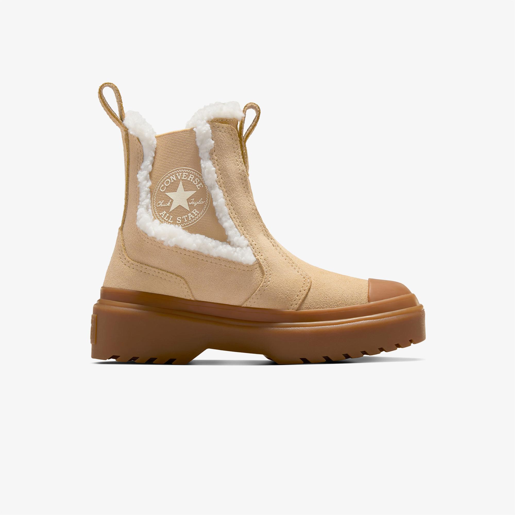 Converse Chuck Taylor All Star Chelsea Lugged Çocuk Kahverengi Süet Platform Bot