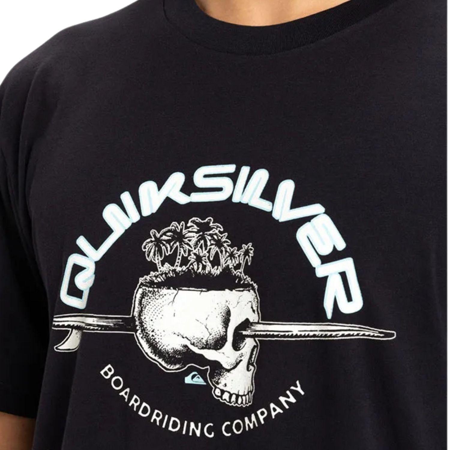 Quiksilver Skull Lines Erkek Siyah Tişört