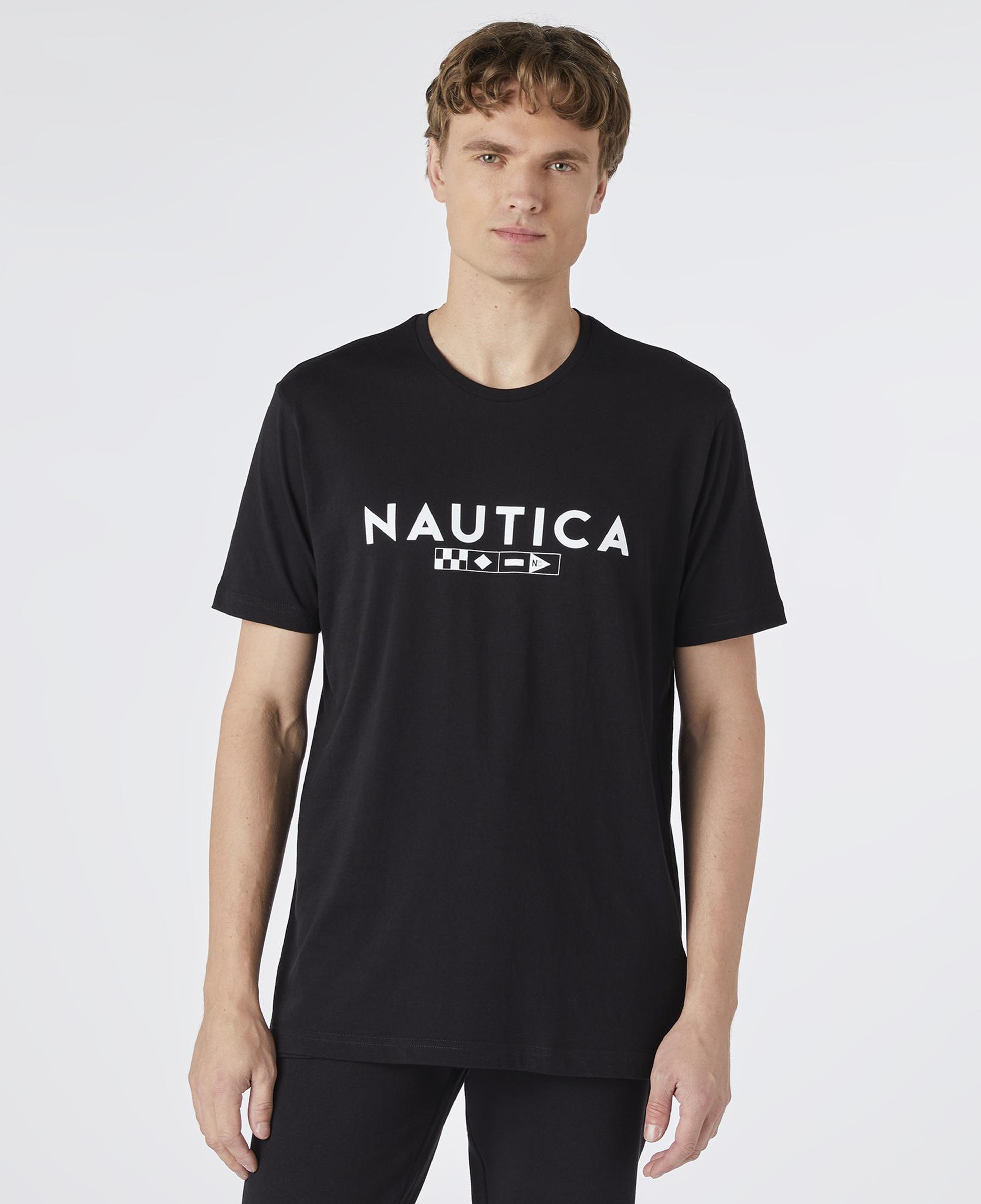 Nautica Erkek Siyah Kısa Kollu Standart Fit T-Shirt