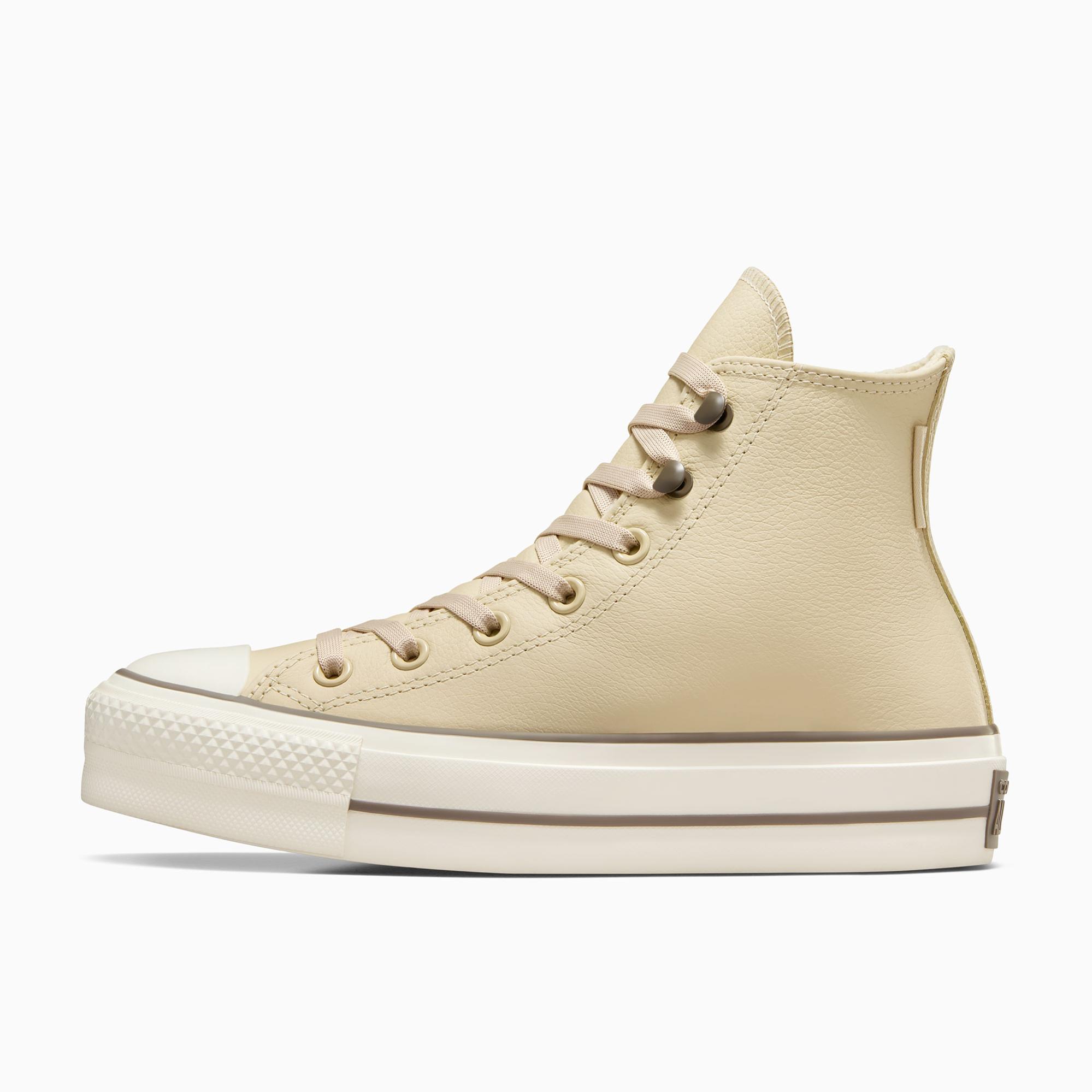 Converse Chuck Taylor All Star Lift Unisex Krem Deri Bot