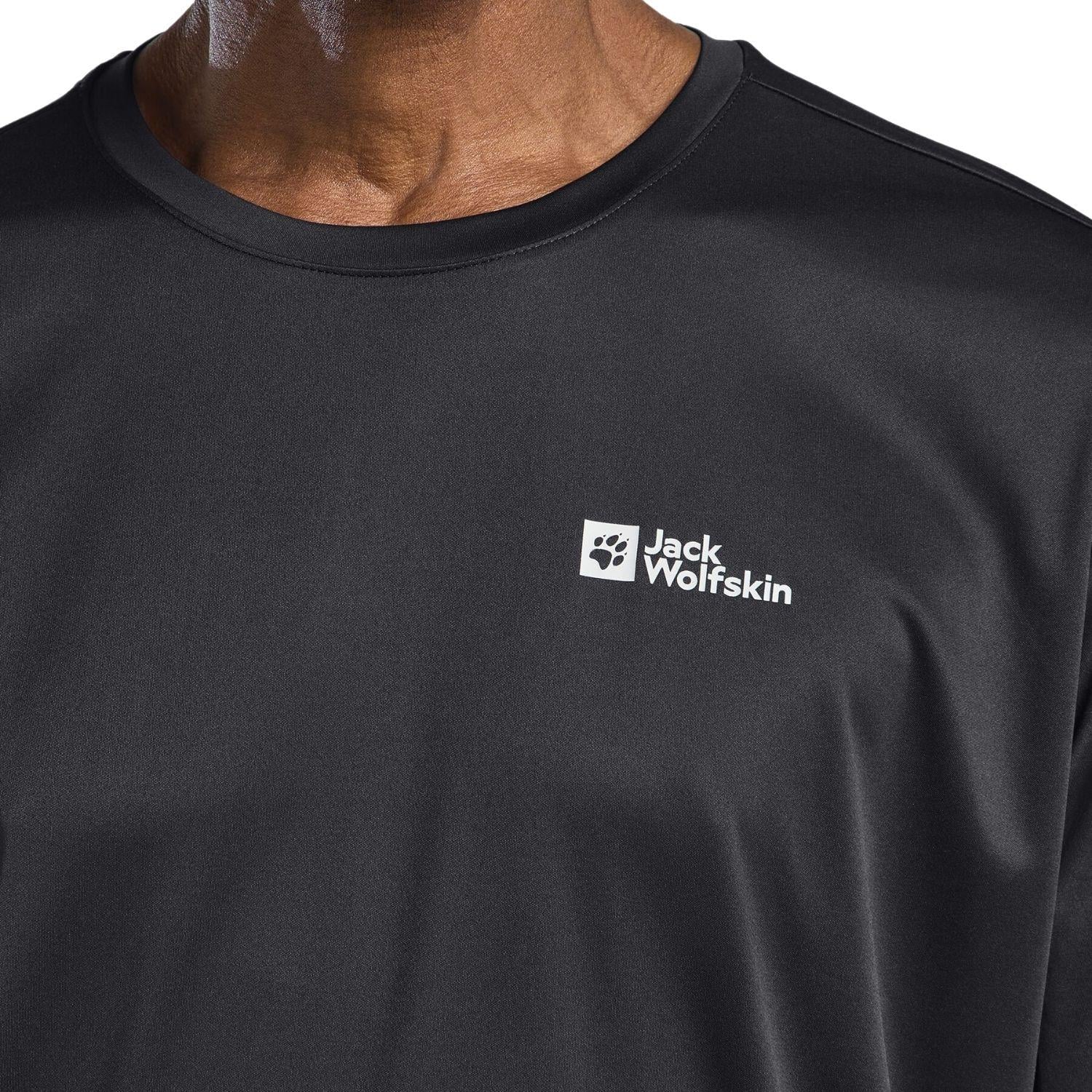 Jack Wolfskin Tech T Erkek Siyah Tişört