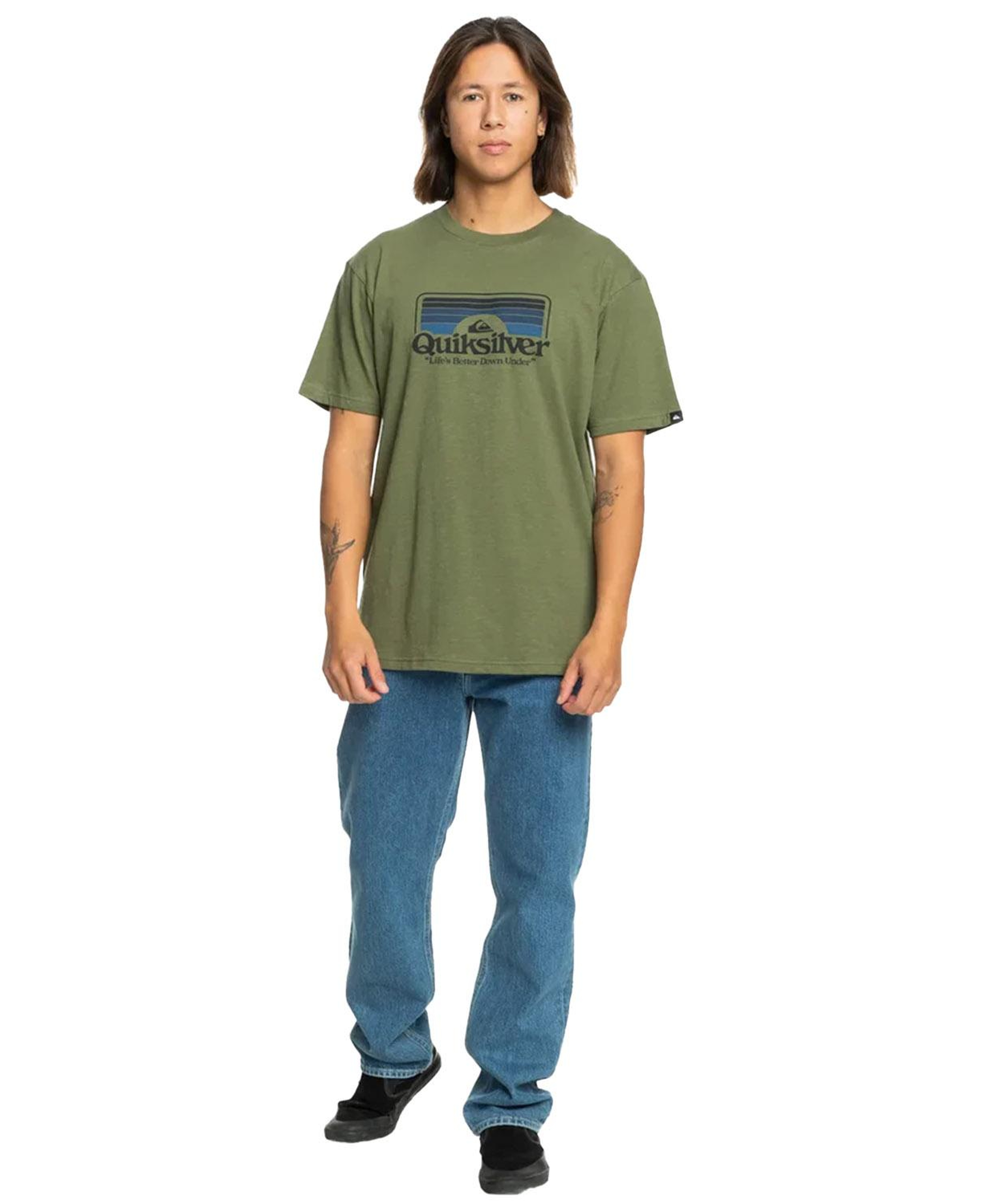 Quiksilver Step Inside Erkek Yeşil Tişört