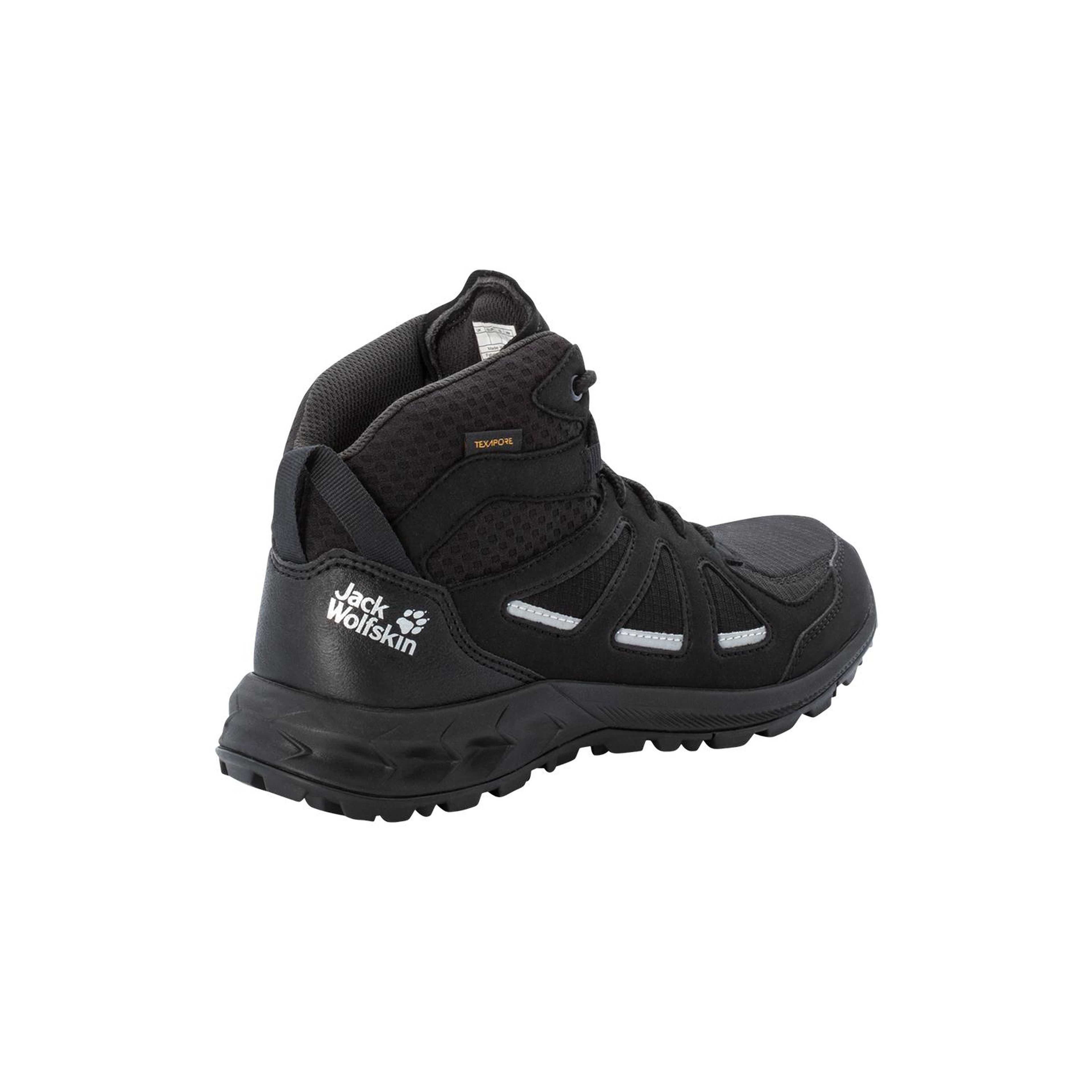 Jack Wolfskin Woodland 2 Texapore Mid Kadın Siyah Bot