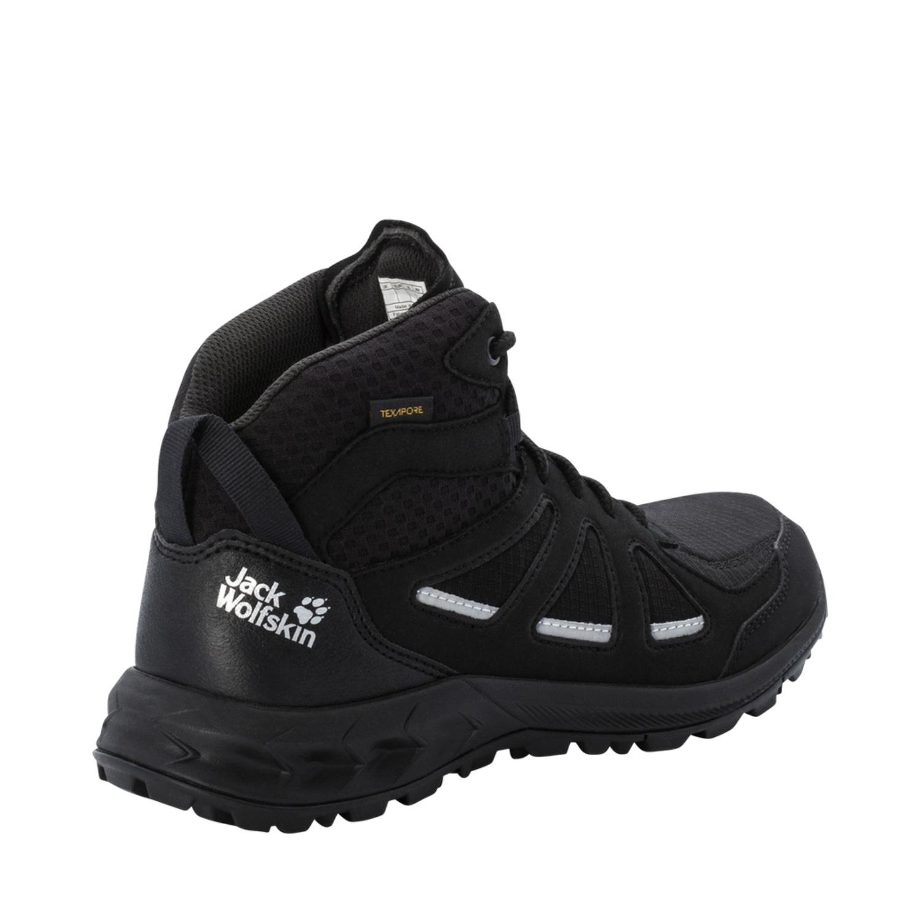 Jack Wolfskin Woodland 2 Texapore Mid Kadın Siyah Bot