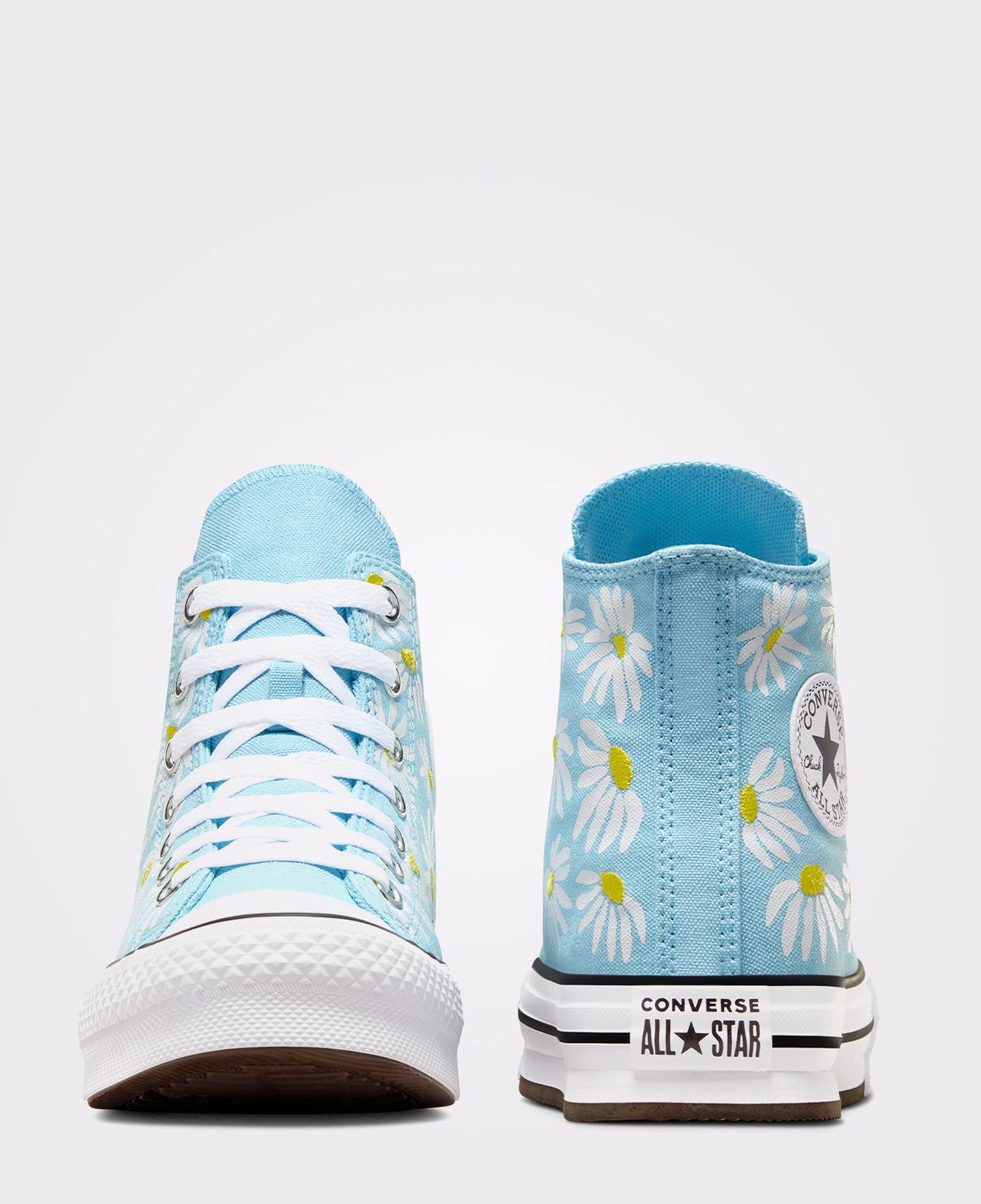 Converse Chuck Taylor All Star Lift Platform Floral Çocuk Mavi Sneaker