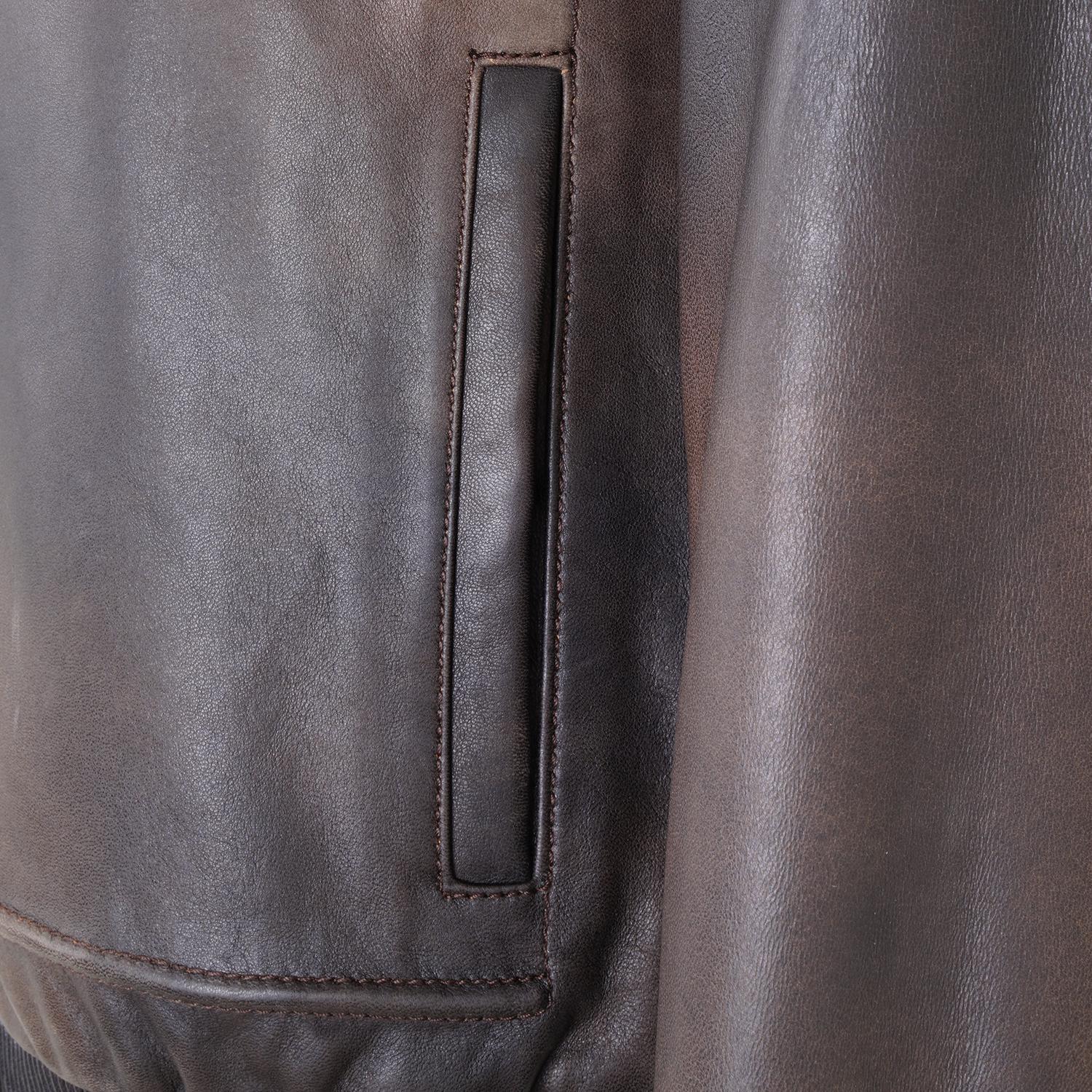 Alijha Kahve Erkek Deri Mont