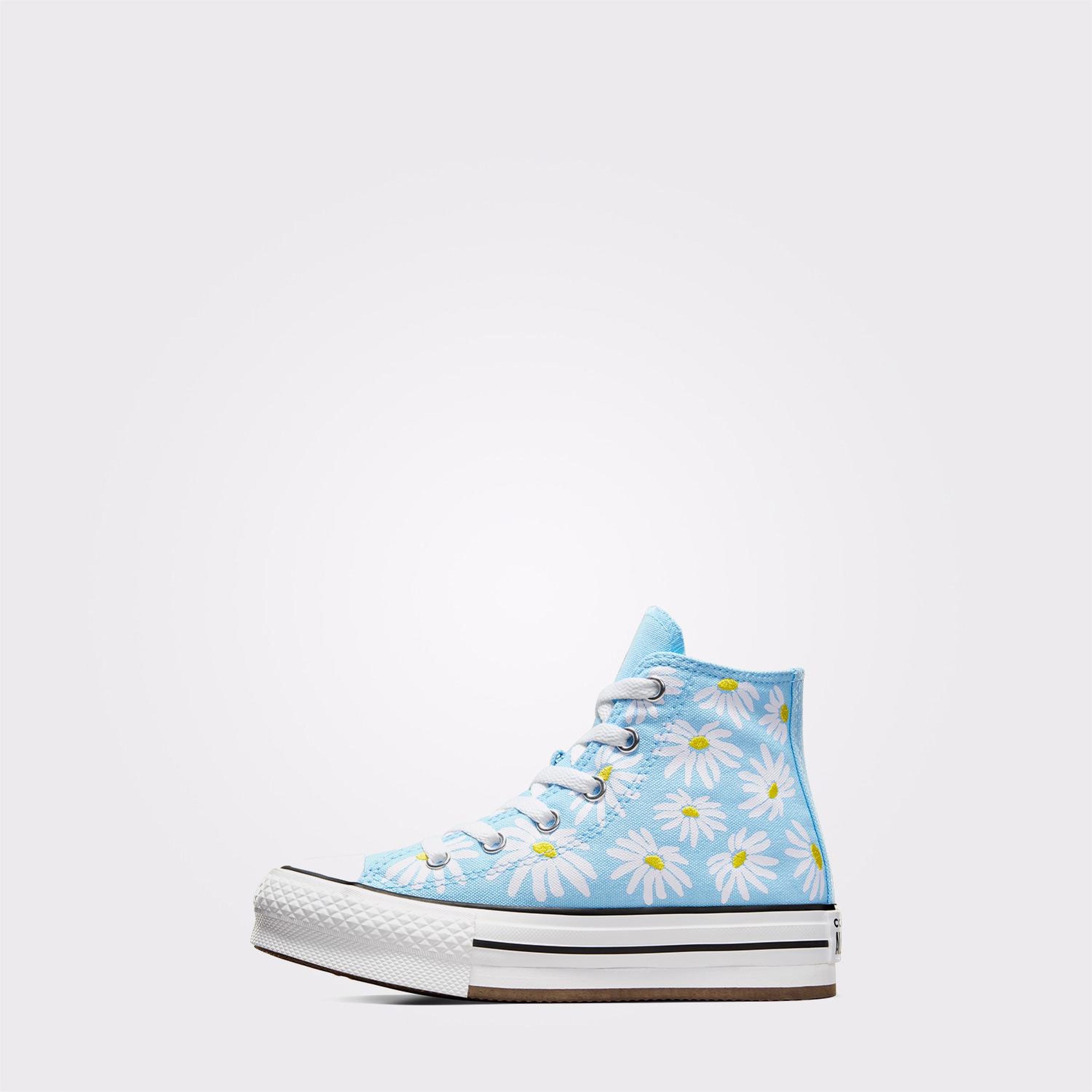 Converse Chuck Taylor All Star Lift Floral Çocuk Mavi Platform Sneaker
