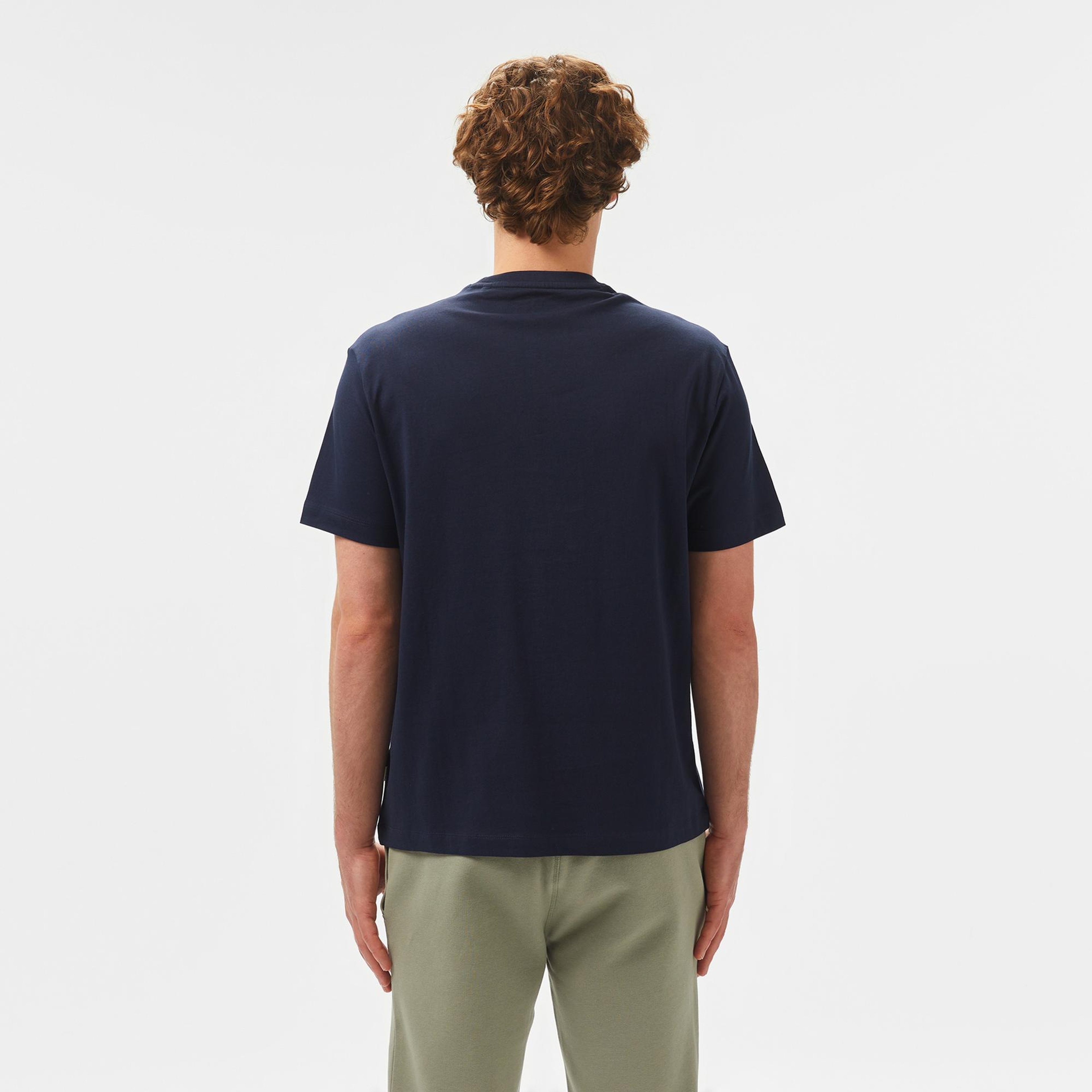 Guess Mid Organic Heavy Erkek Lacivert T-Shirt