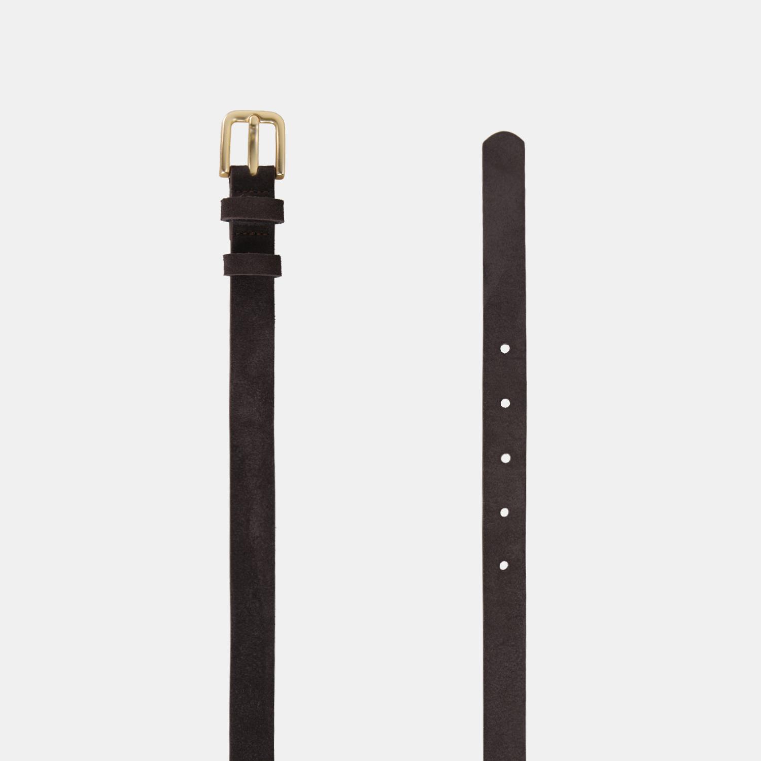 Kadın Kahve Süet Deri Kemer