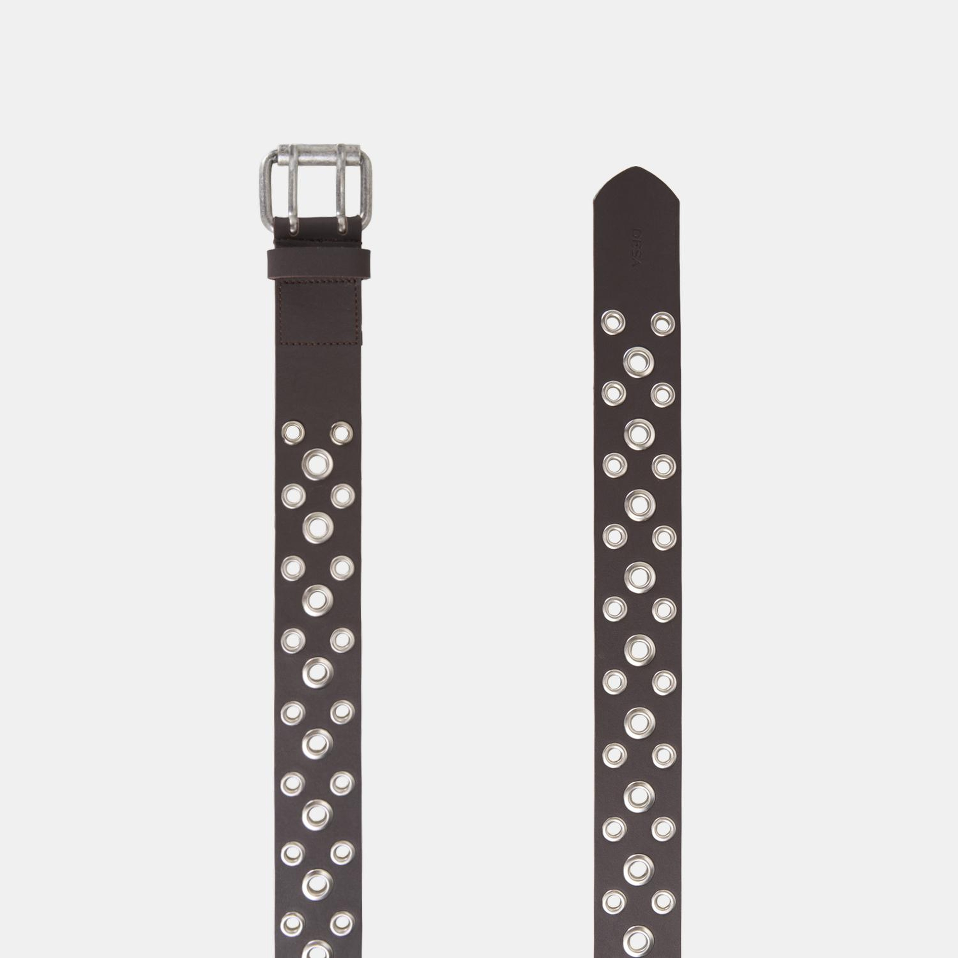 Kadın Kahve Metal Detaylı Deri Kemer