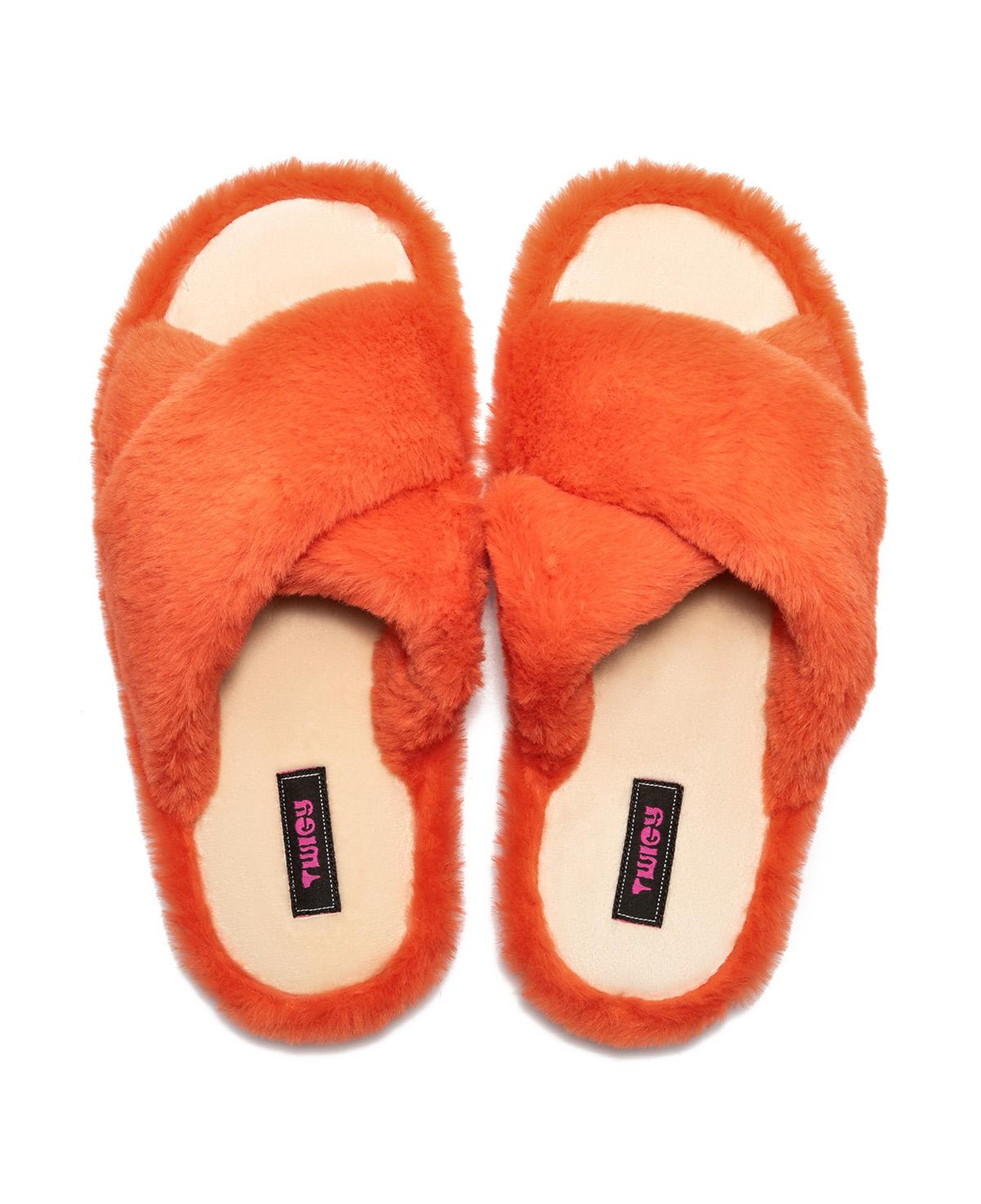 Çapraz Peluş Kadın Ev Terliği Turuncu 36/41