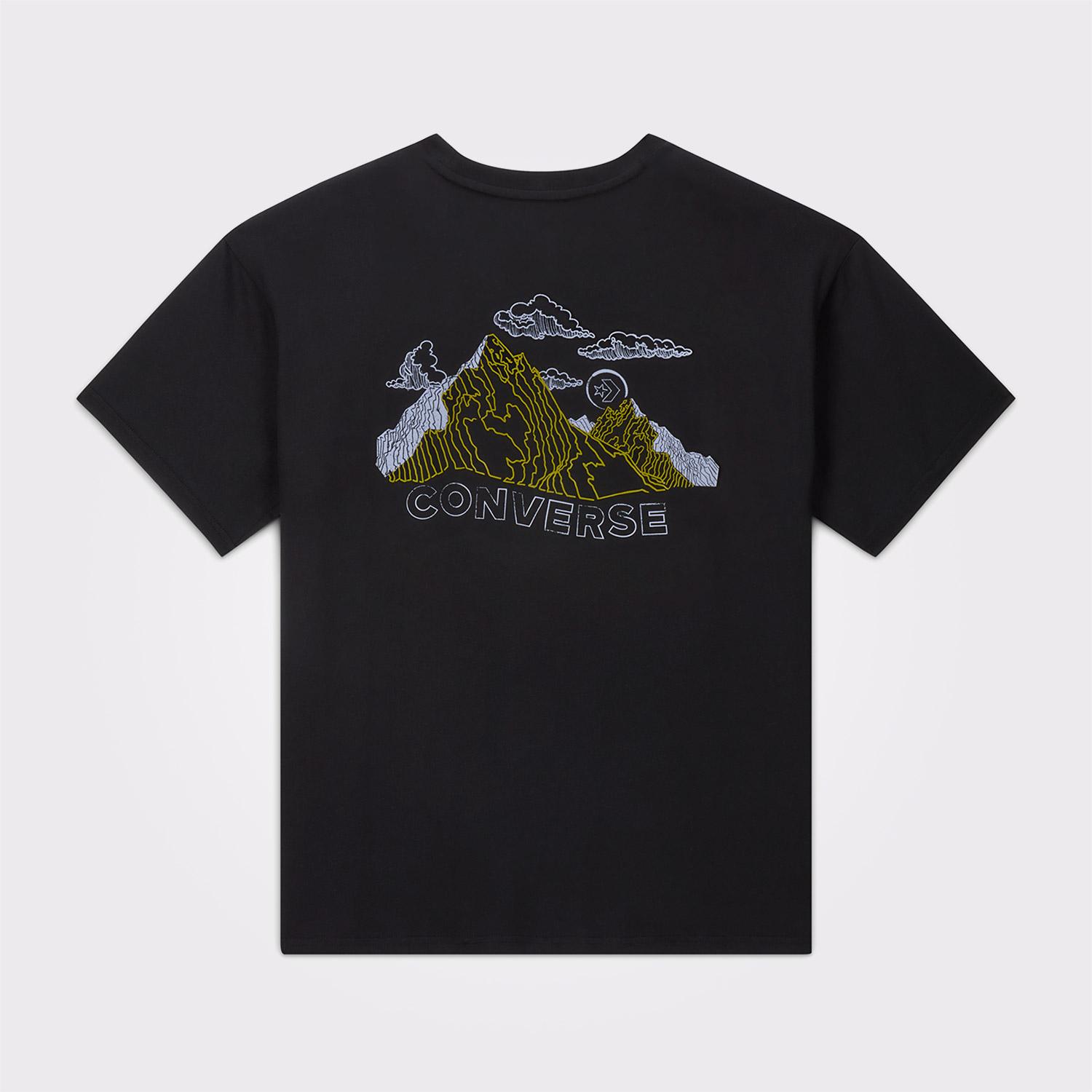 Converse Erkek Baskılı Siyah T-Shirt