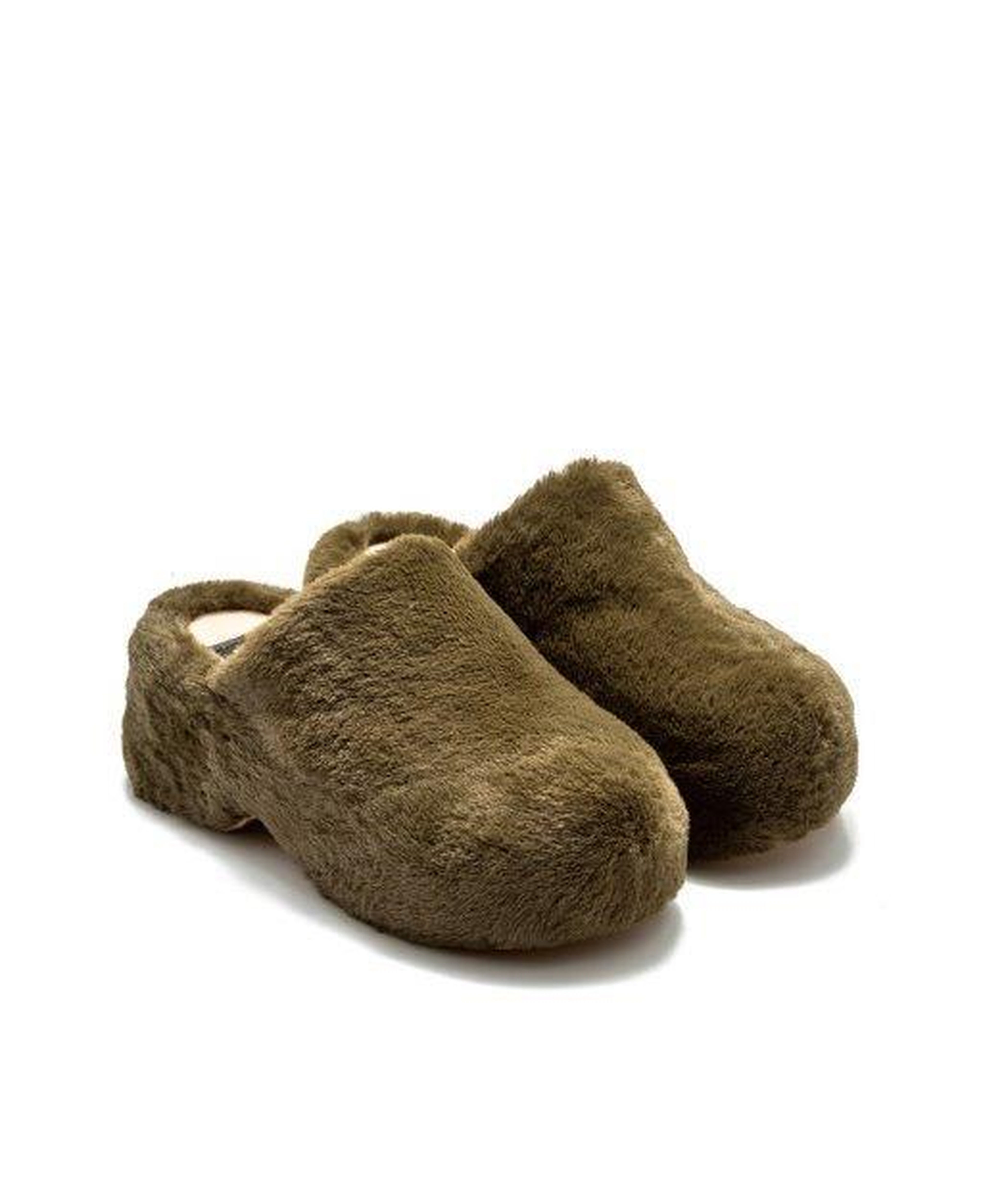 Lilo Peluş Kadın Topuklu Ev Terliği Haki 36/40
