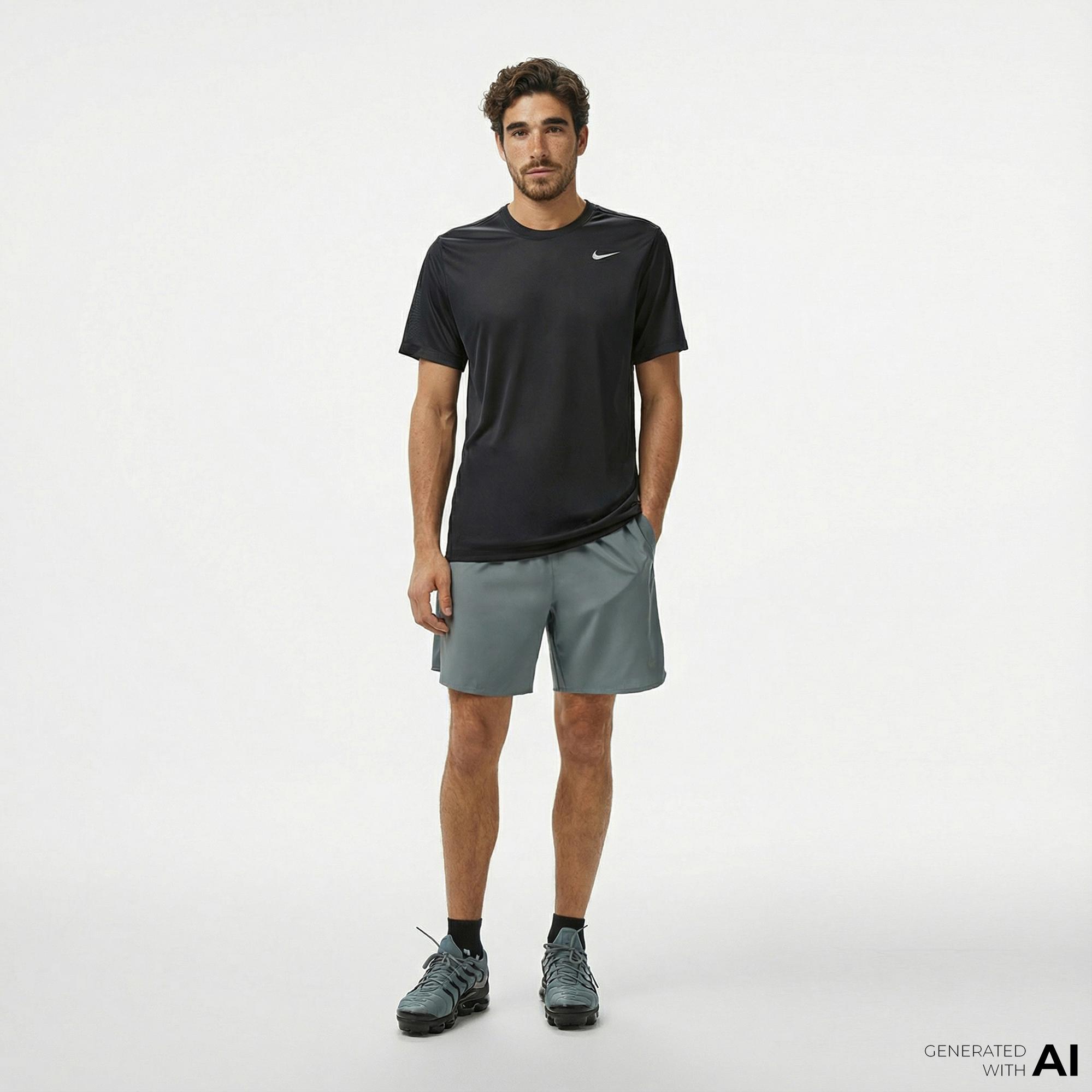 Nike Dri-Fit Challenger 18 cm Erkek Gri Şort