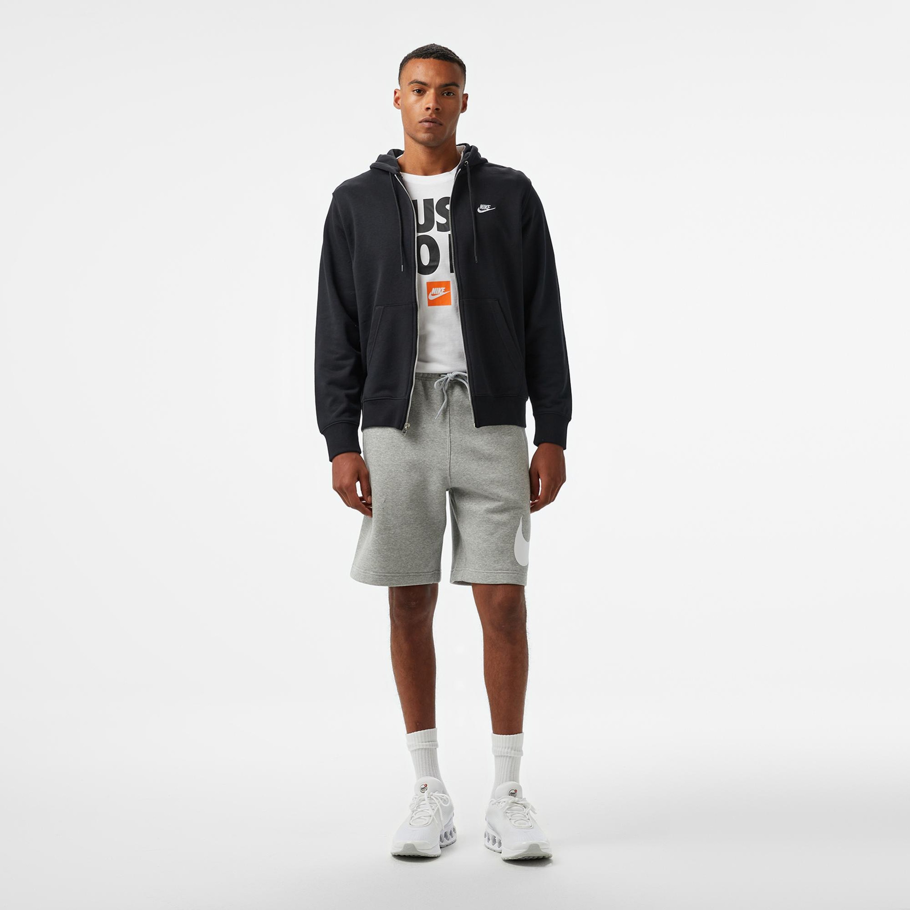 Nike Club Fleece Erkek Siyah Hoodie