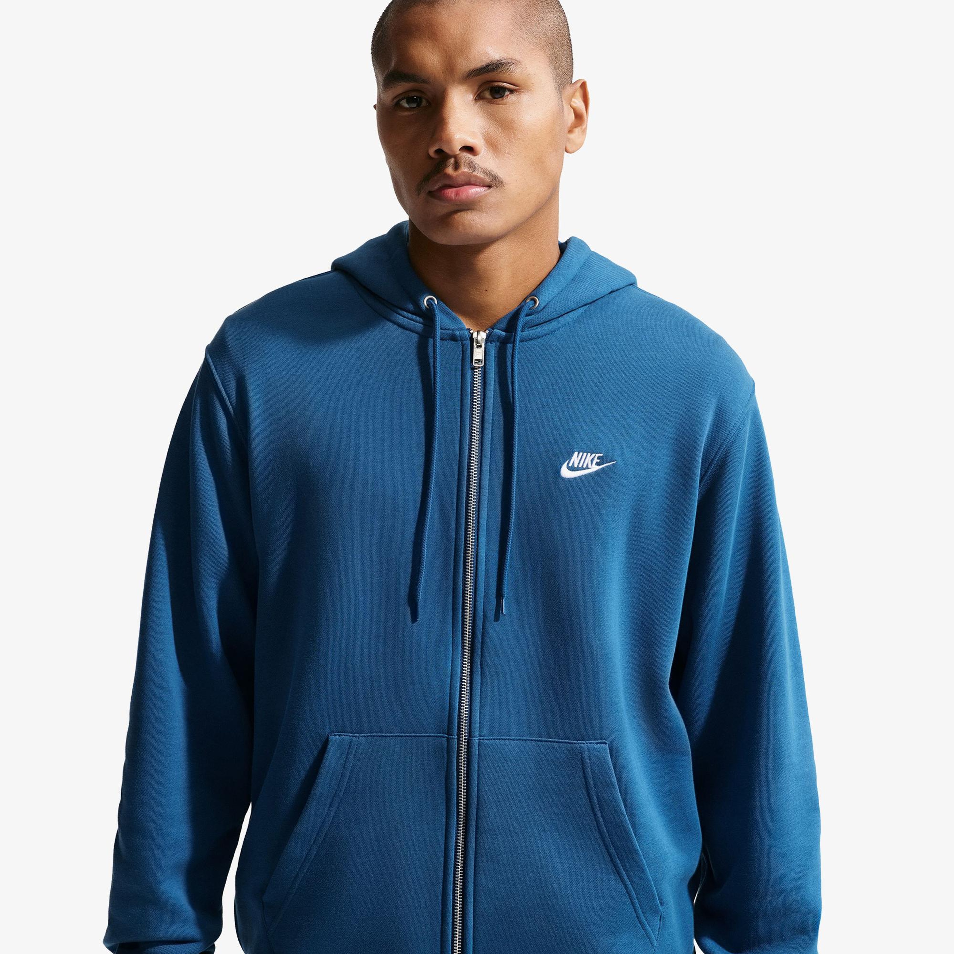 Nike Club Erkek Mavi Hoodie