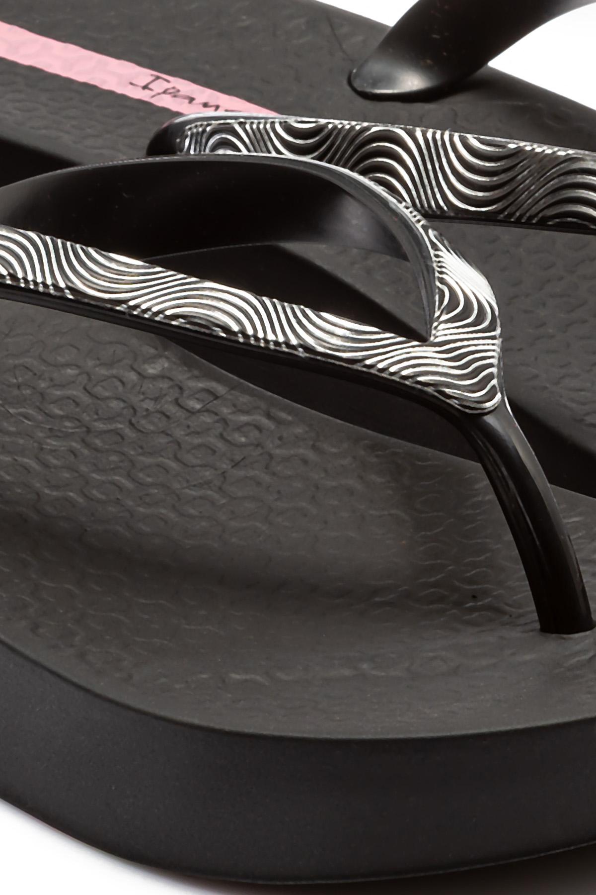 Mesh X Kadın Parmak Arası Terlik Siyah-Pembe 35/40