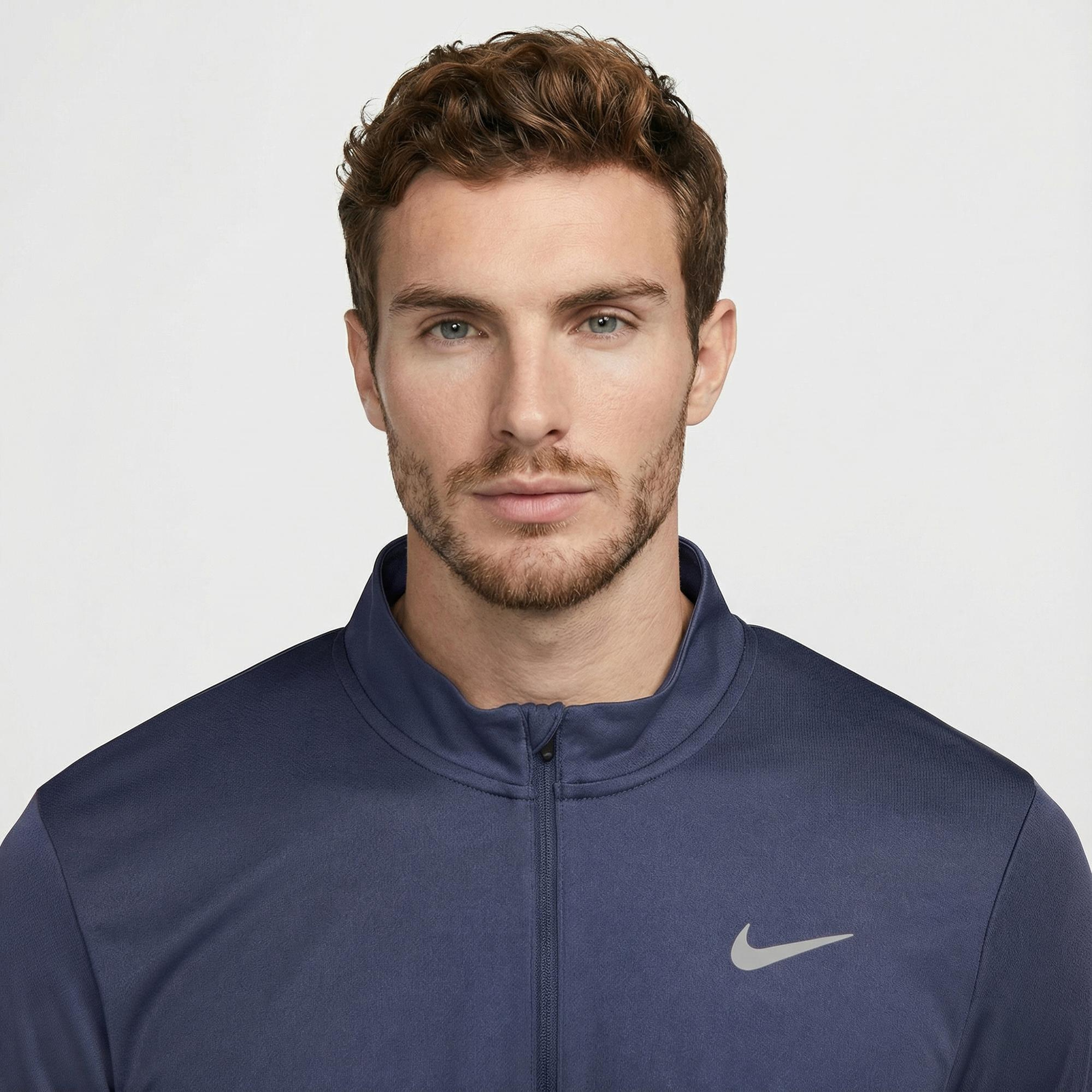 Nike Dri-Fit Pacer Erkek Mavi Uzun Kollu T-Shirt