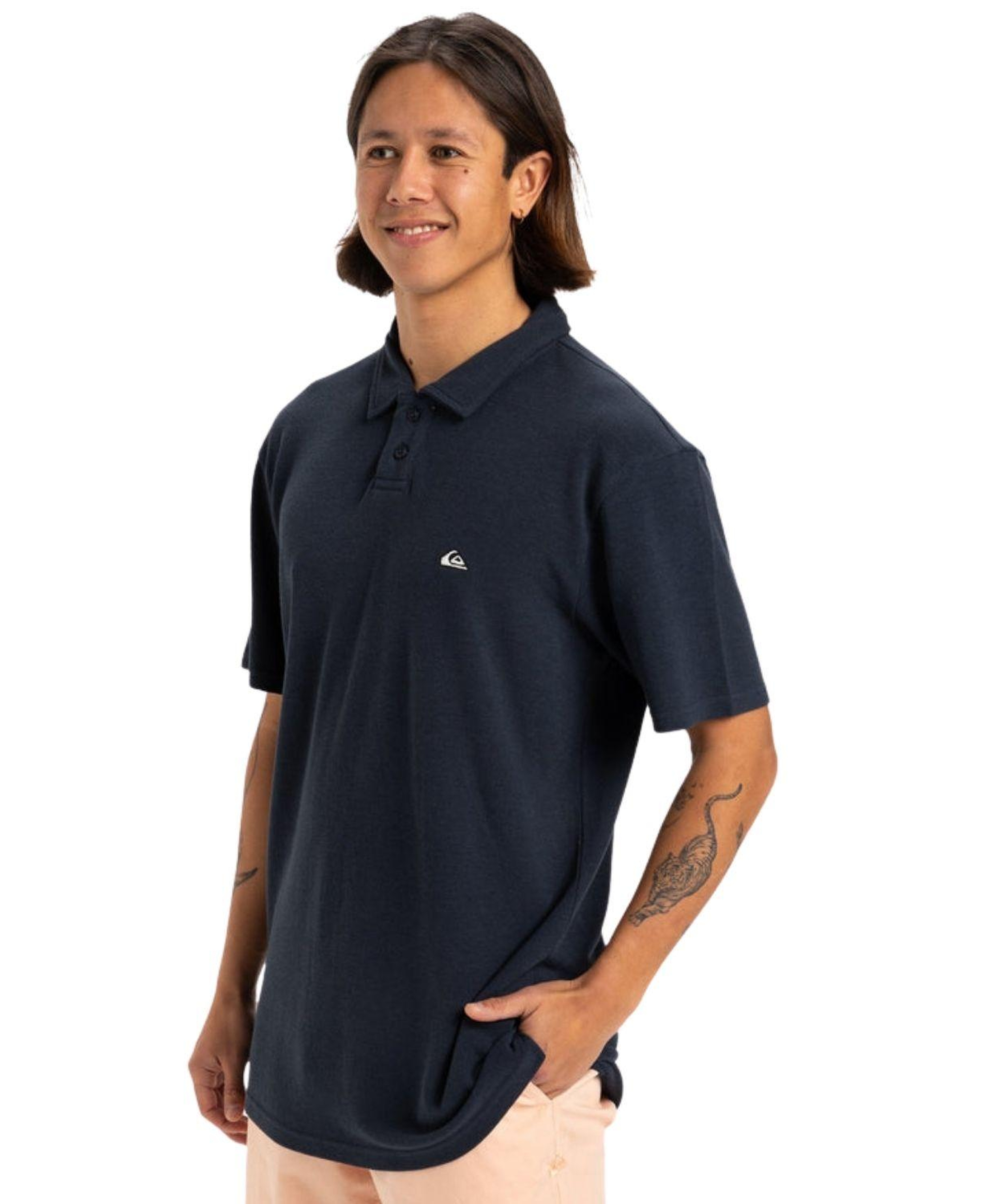 Quiksilver Mw Pique Erkek Mavi Polo Tişört