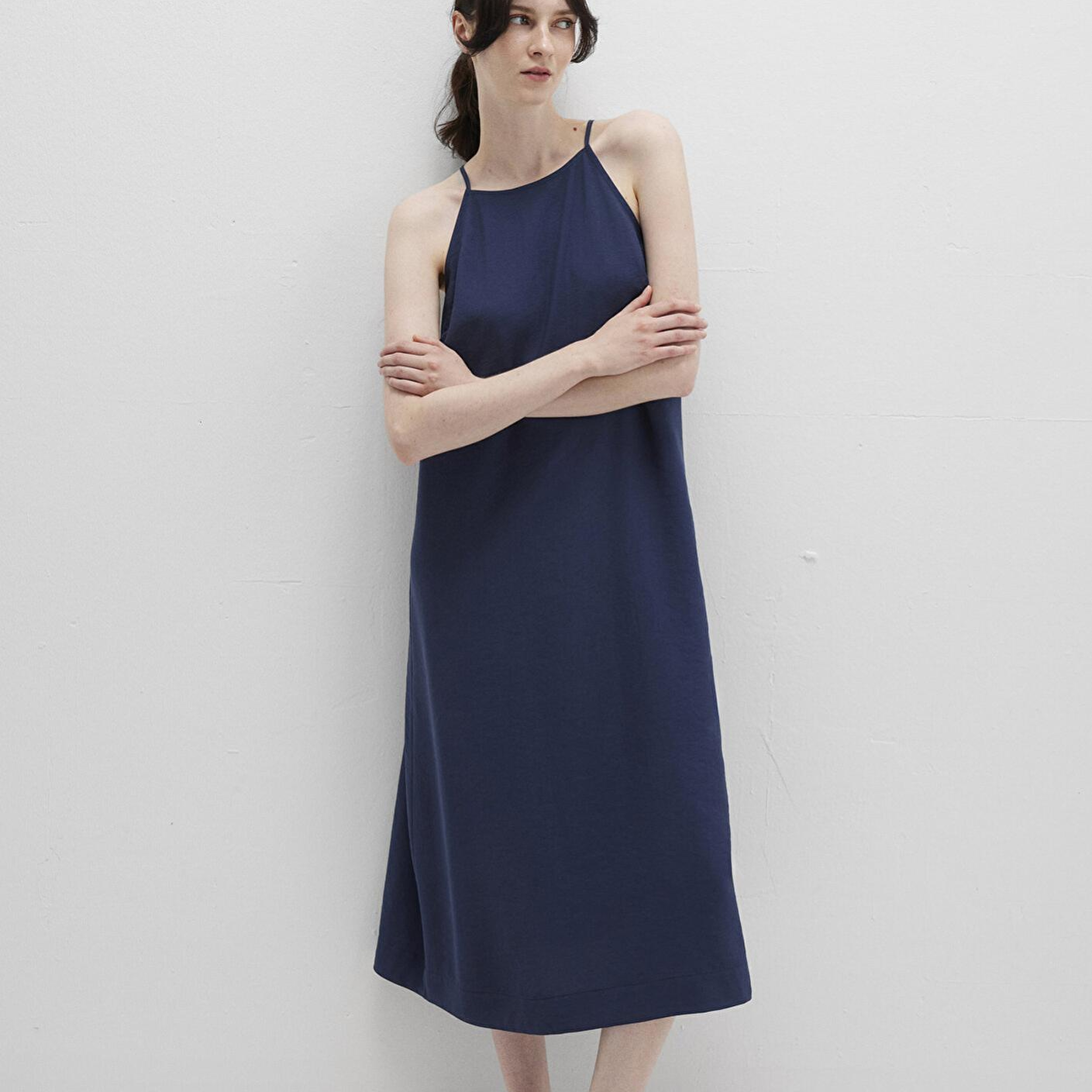 Mavi Askılı Lacivert Elbise 1310770-70487