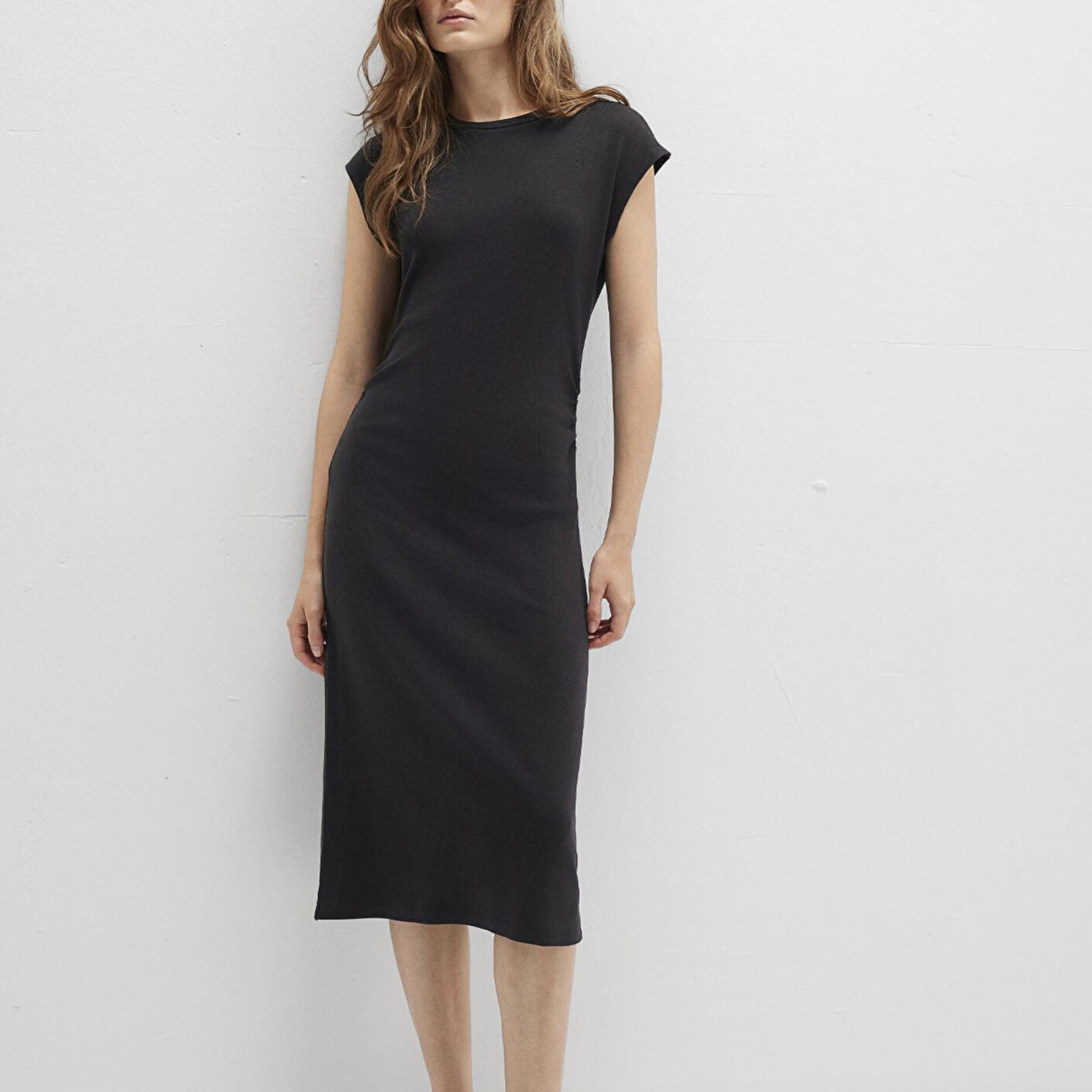 Mavi Siyah Midi Elbise 1310776-900