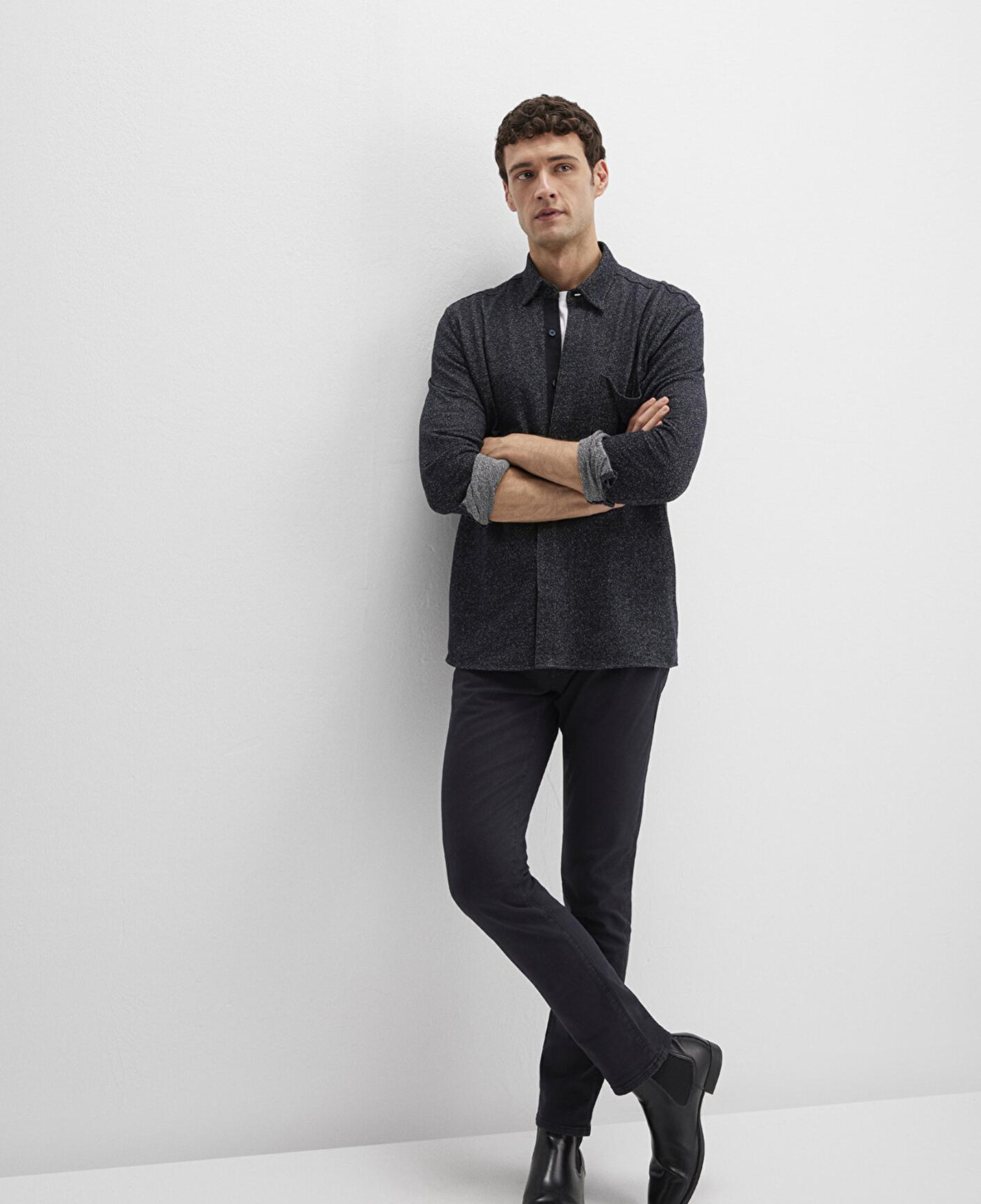 Mavi Mavi Black Lacivert Gömlek Loose Fit / Bol Rahat Kesim 0211764-70497