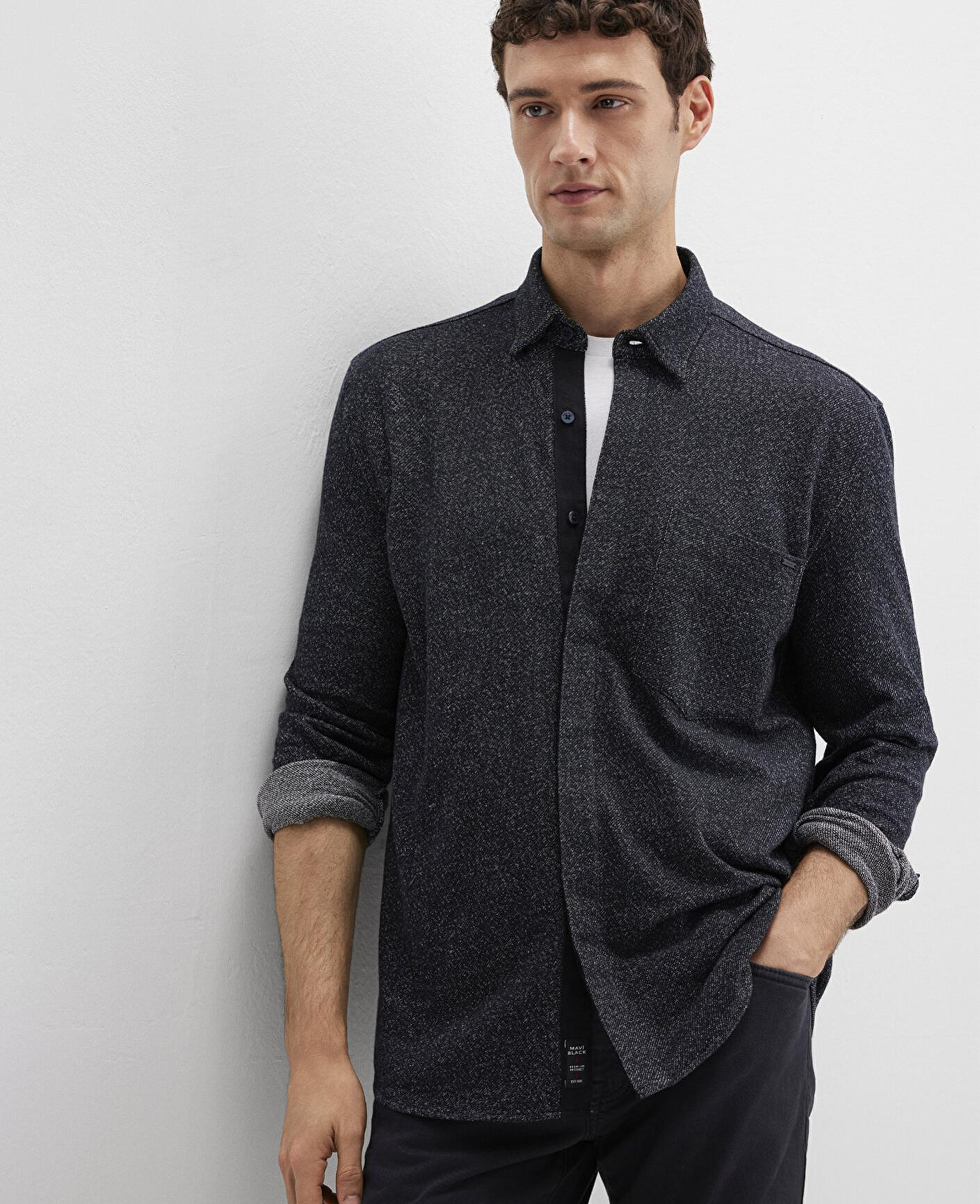 Mavi Mavi Black Lacivert Gömlek Loose Fit / Bol Rahat Kesim 0211764-70497