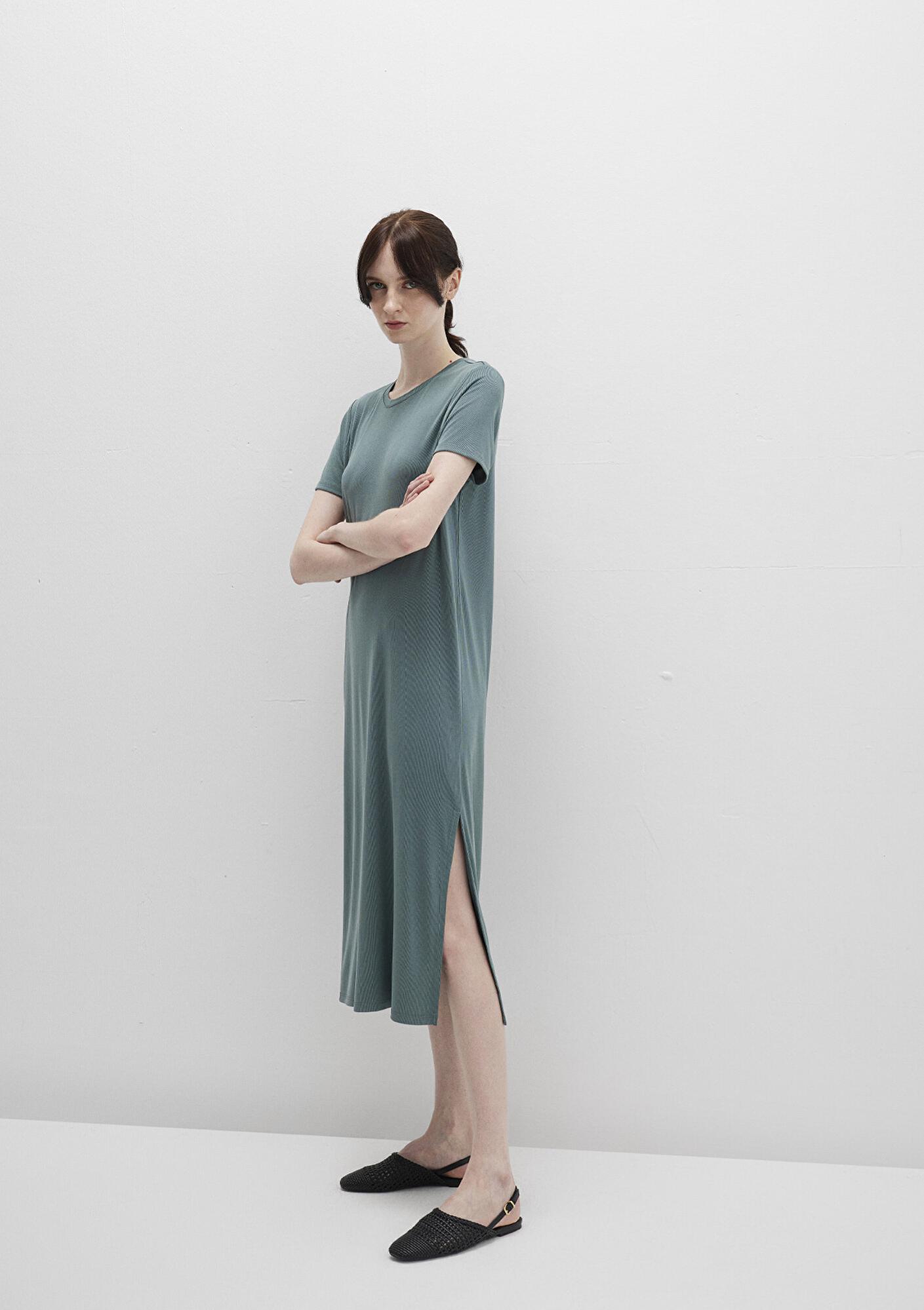 Mavi (TENCEL™) Modal Yeşil Midi Elbise 1310777-71917