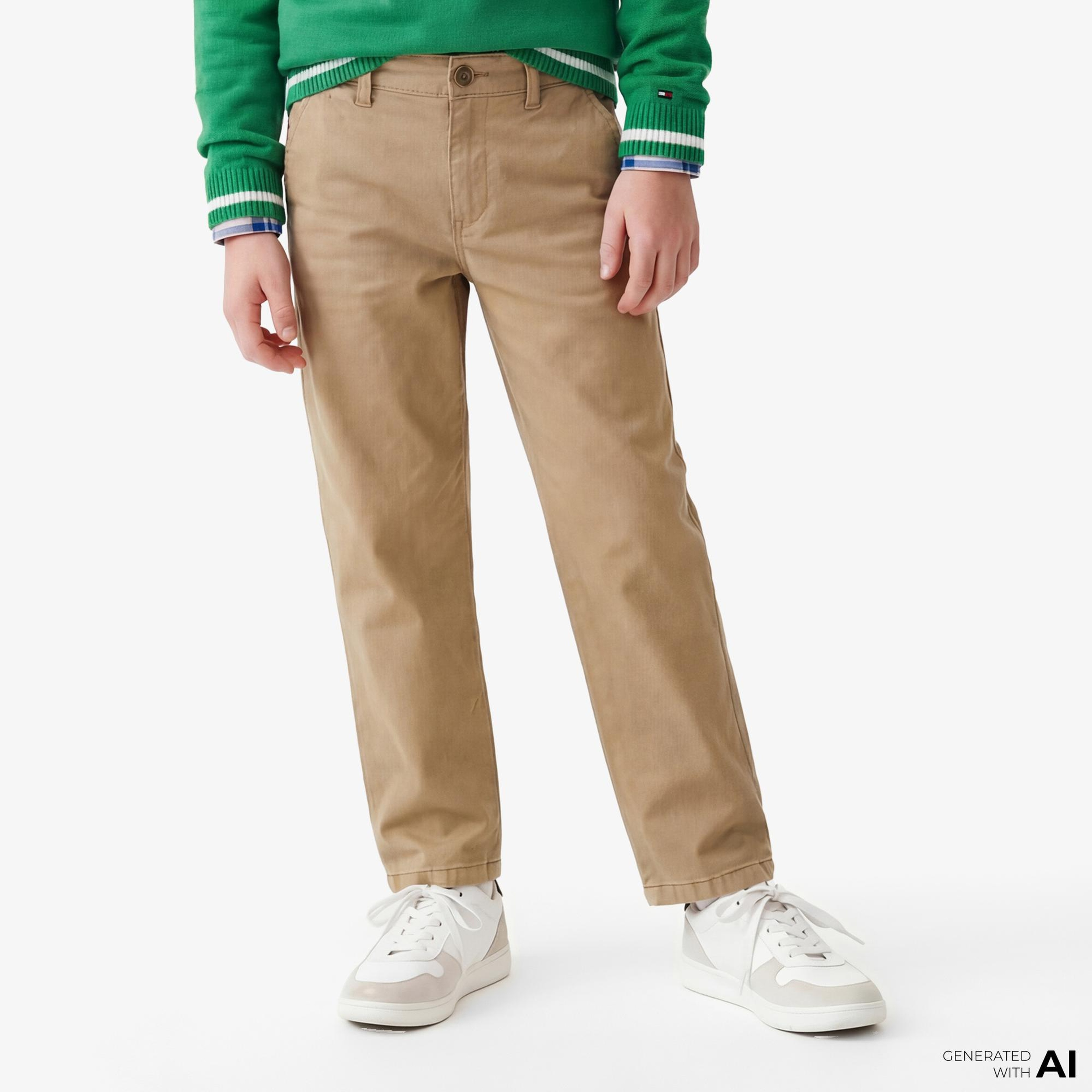 Tommy Hilfiger Essentials Çocuk Bej Pantolon