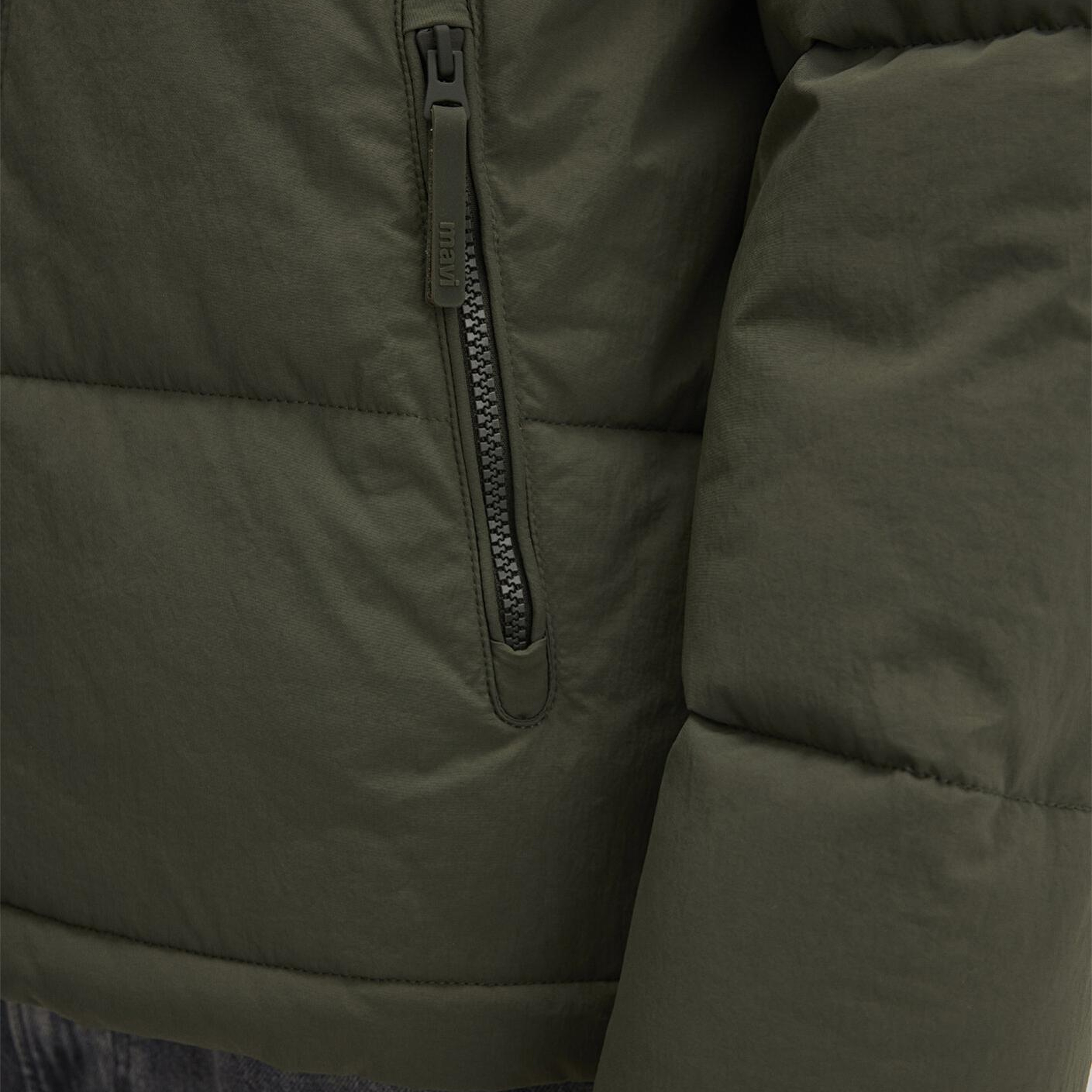 Mavi Kapüşonlu Haki Ceket Regular Fit / Normal Kesim 0110683-80714