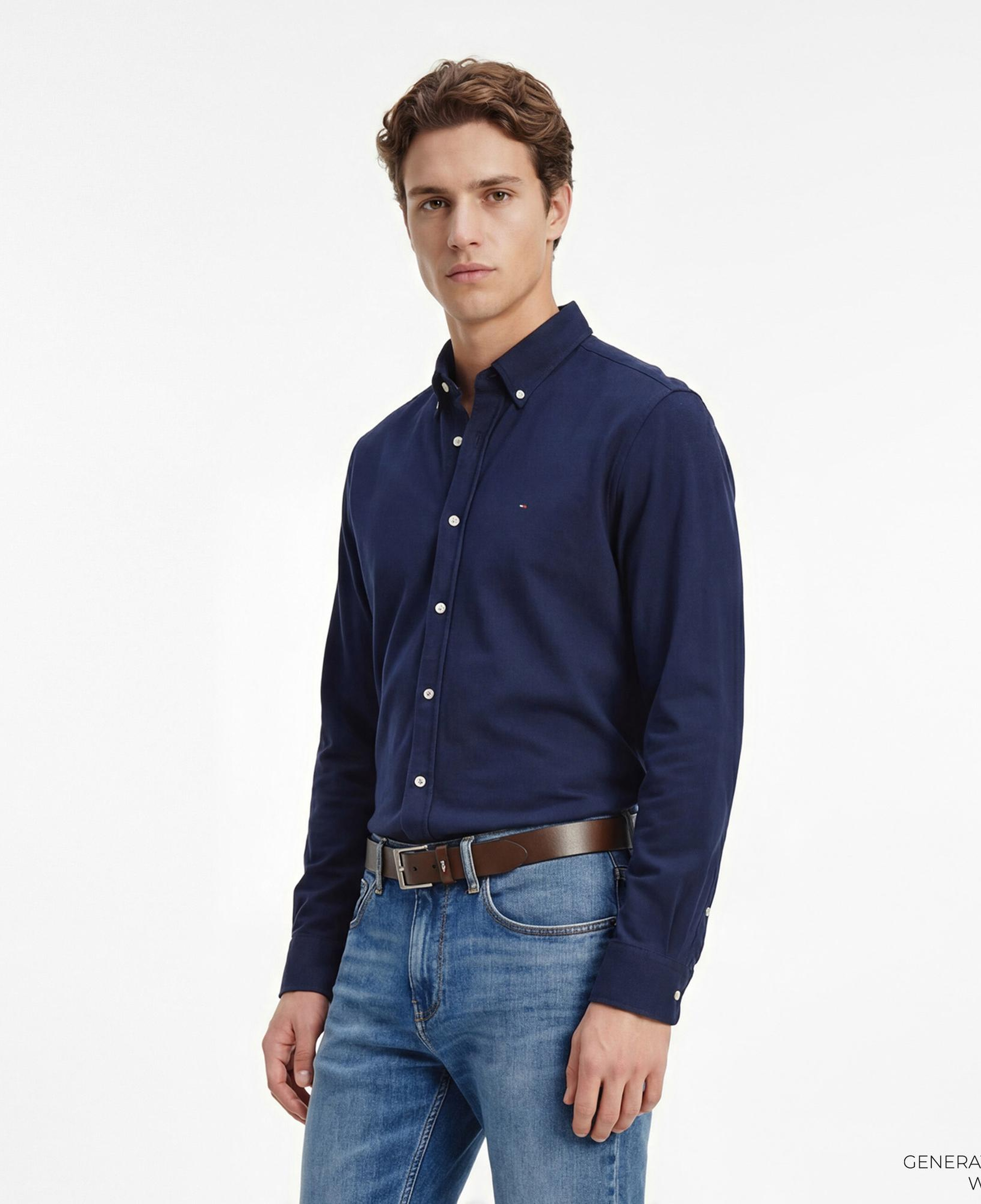 Tommy Hilfiger Core Essentials Erkek Lacivert Gömlek