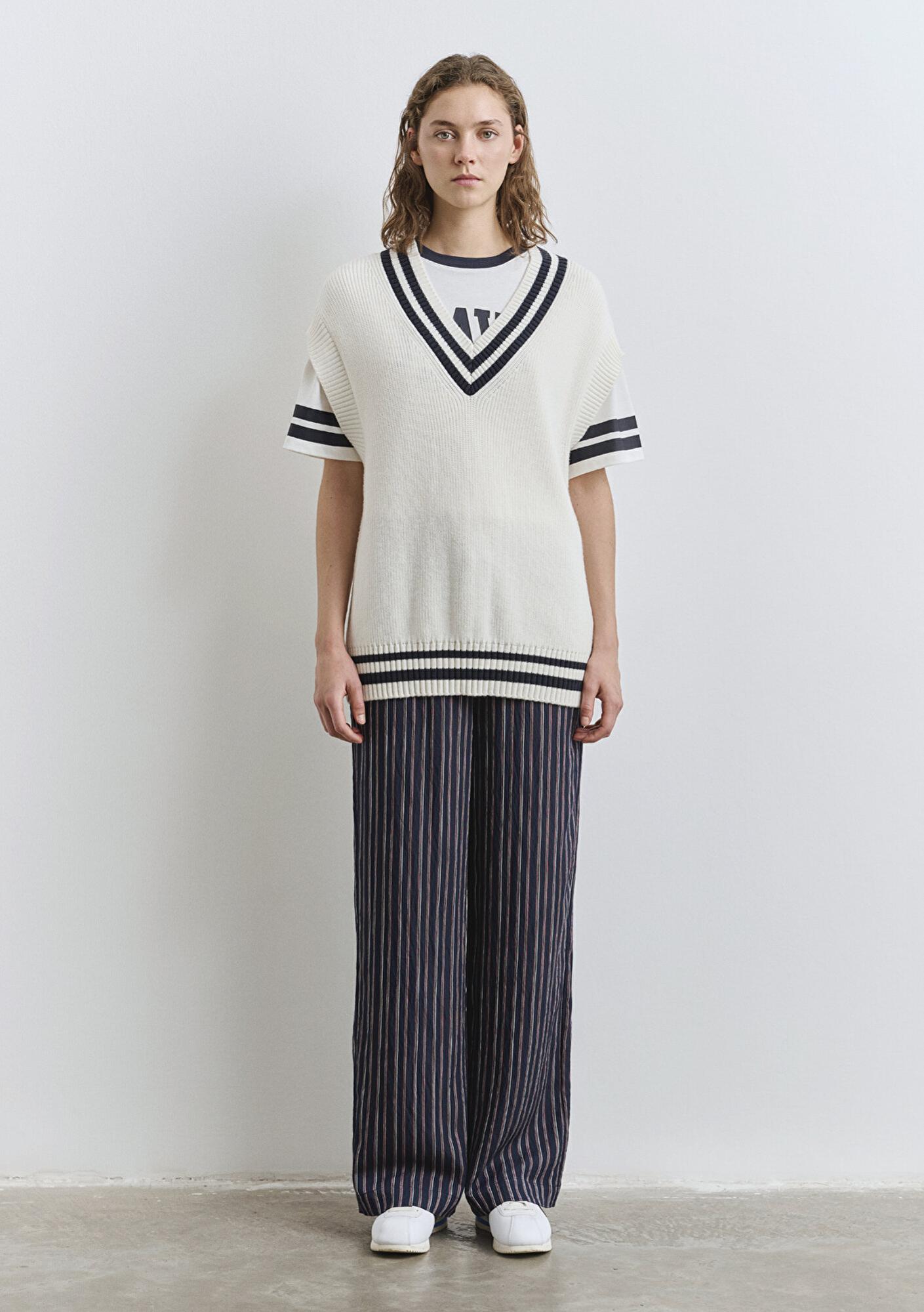 Mavi Ekru Süveter Loose Fit / Bol Rahat Kesim 1710706-70057