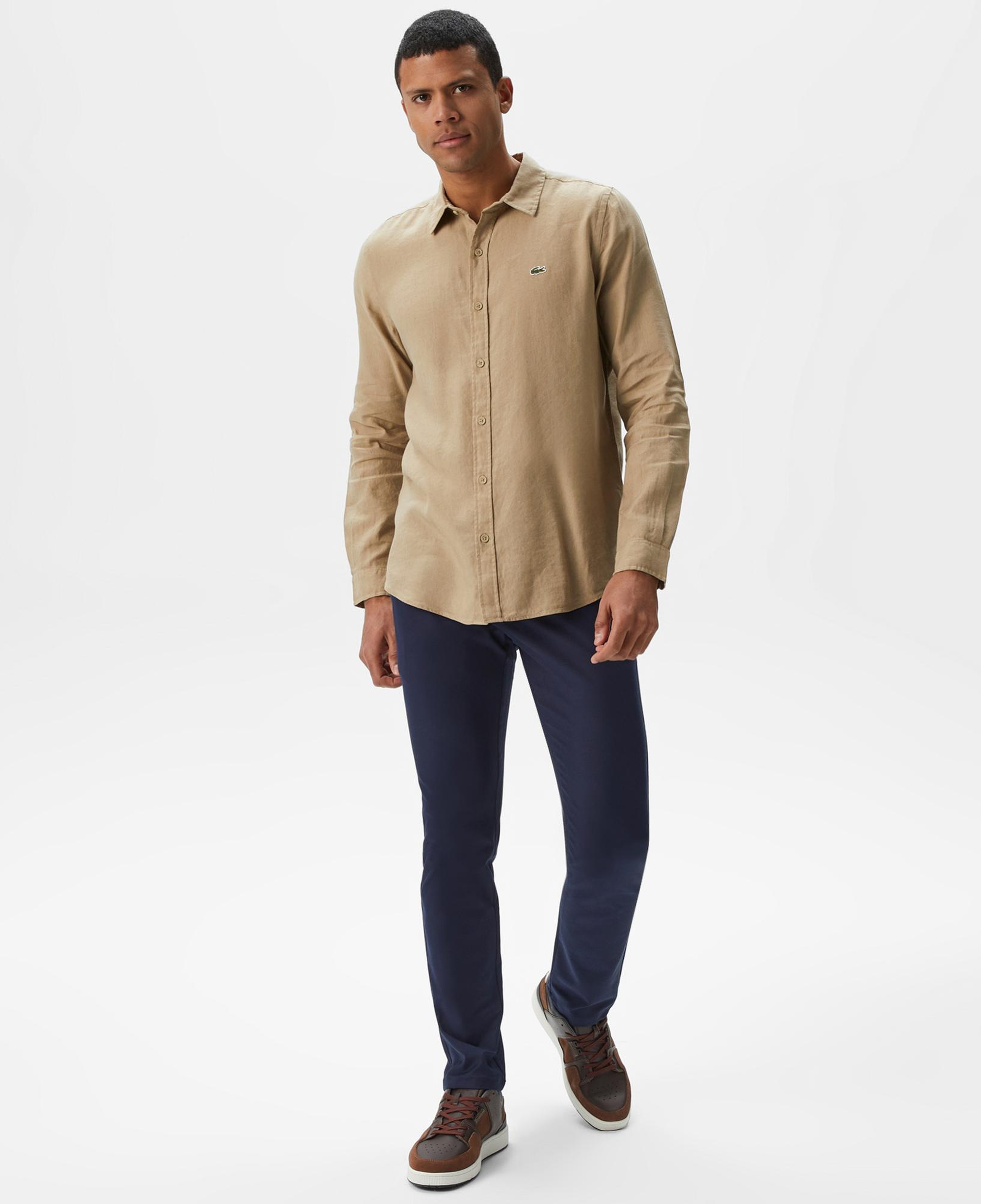 Lacoste Erkek Slim Fit Chino Lacivert Pantolon