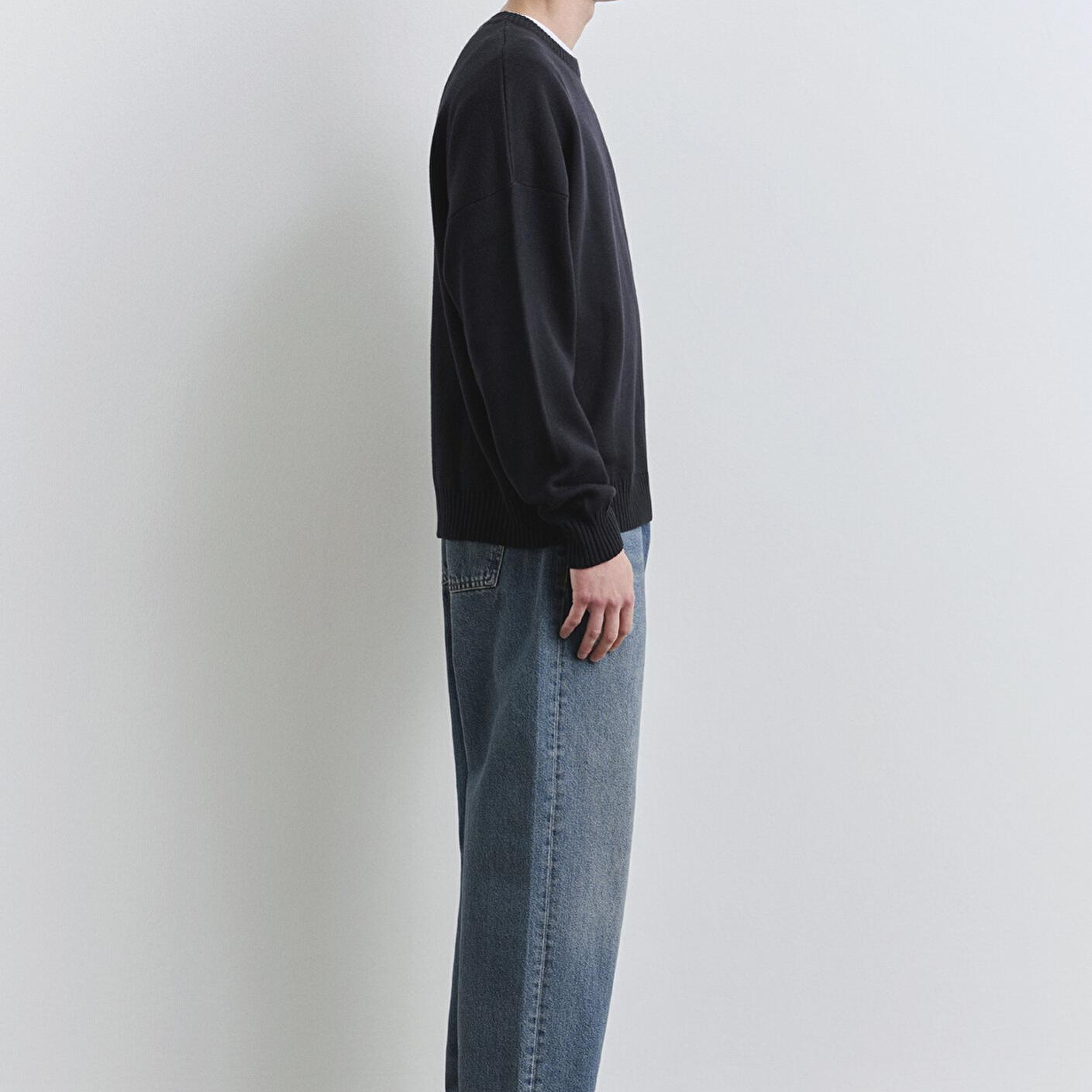 Mavi M Baskılı Lacivert Kazak Loose Fit / Bol Rahat Kesim 0710314-89353