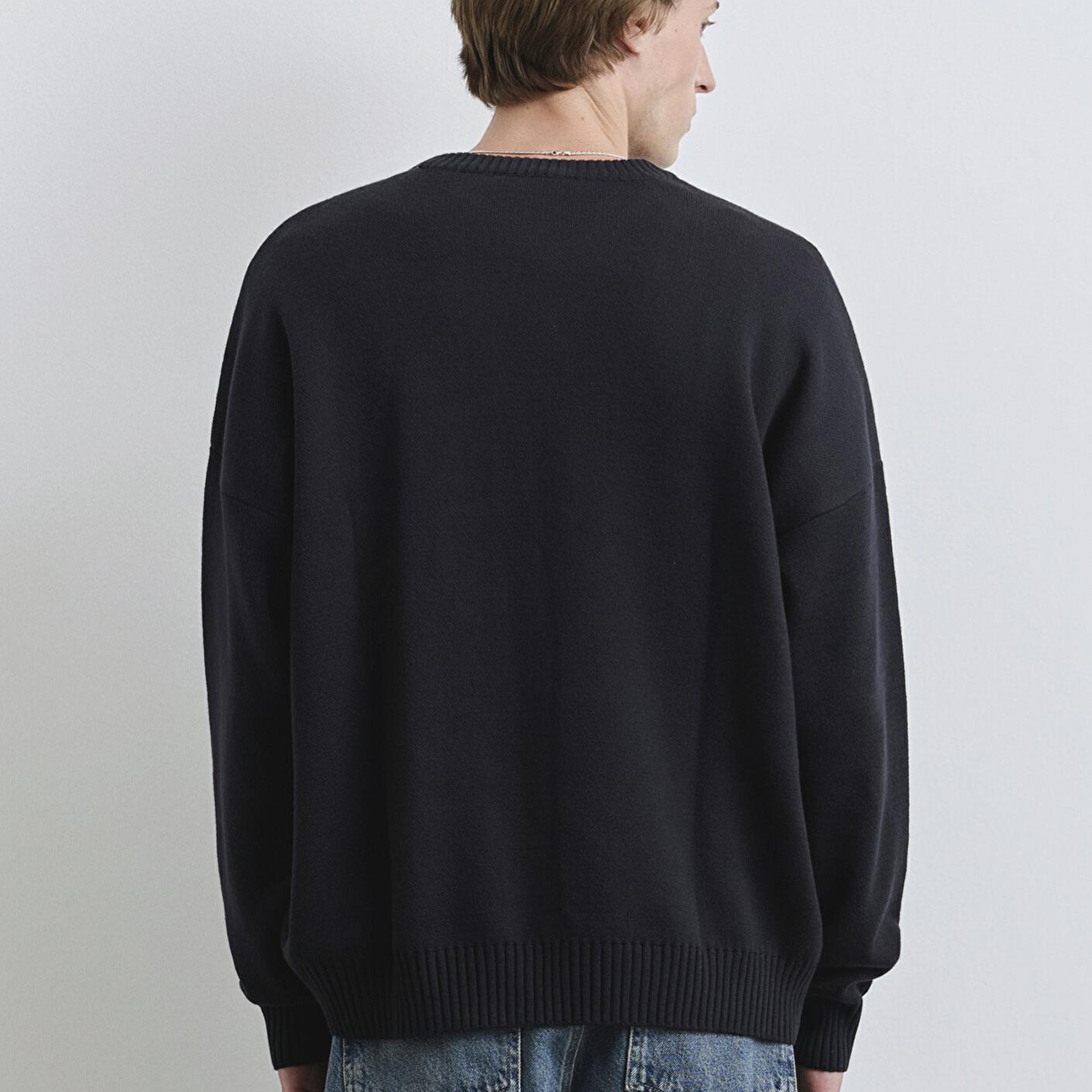 Mavi M Baskılı Lacivert Kazak Loose Fit / Bol Rahat Kesim 0710314-89353