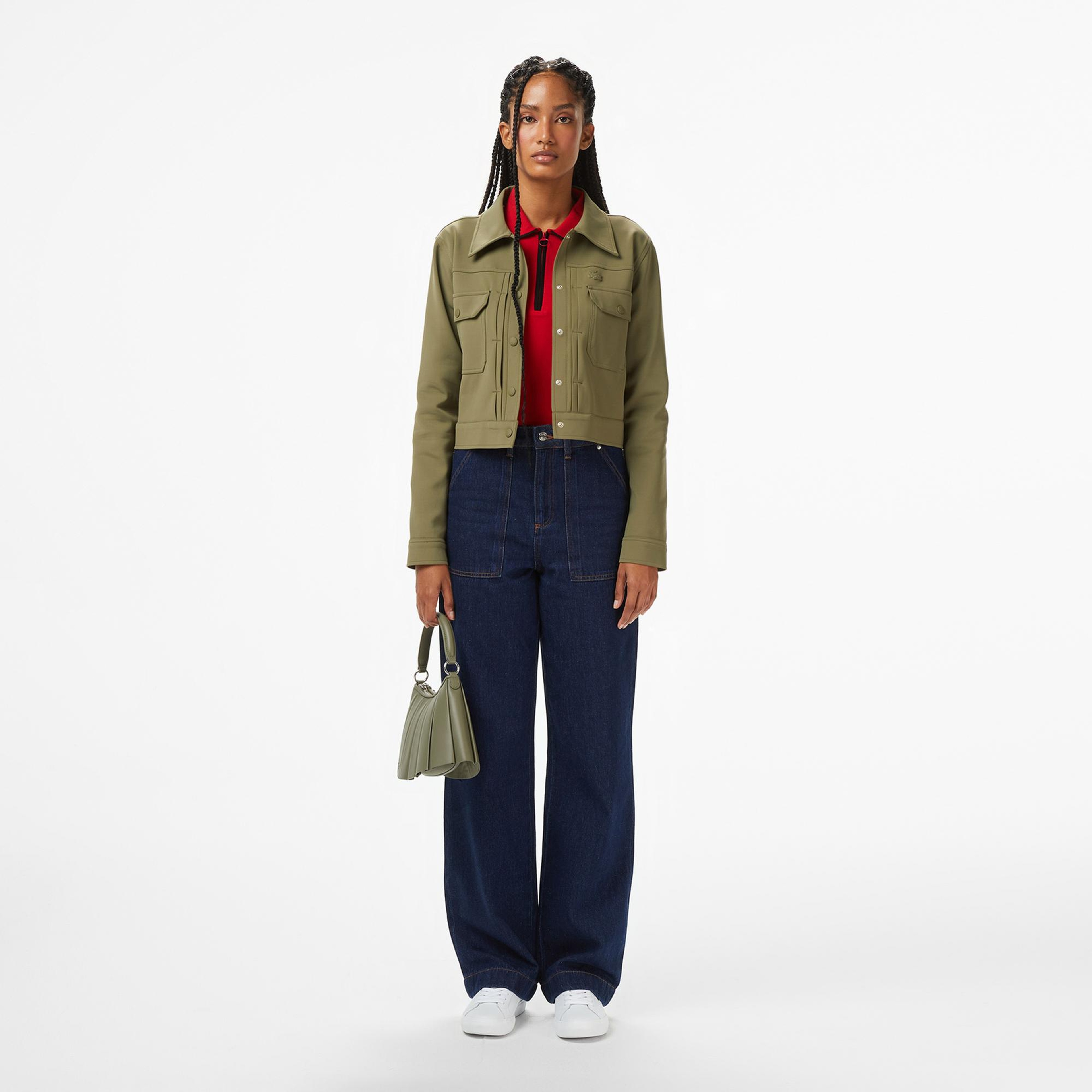 Lacoste Kadın Haki Dış Gömlek