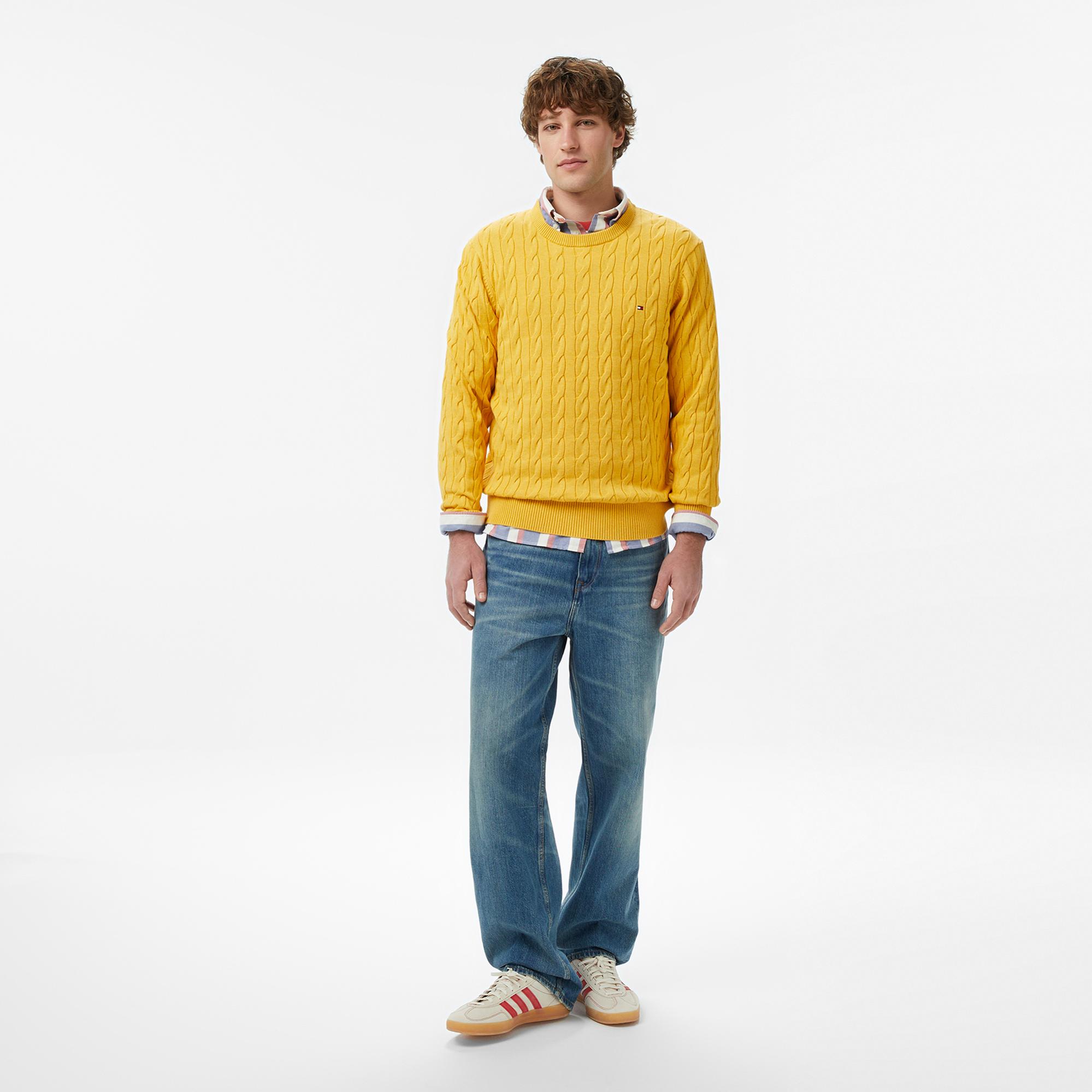 Tommy Hilfiger Core Essentials Erkek Sarı Triko