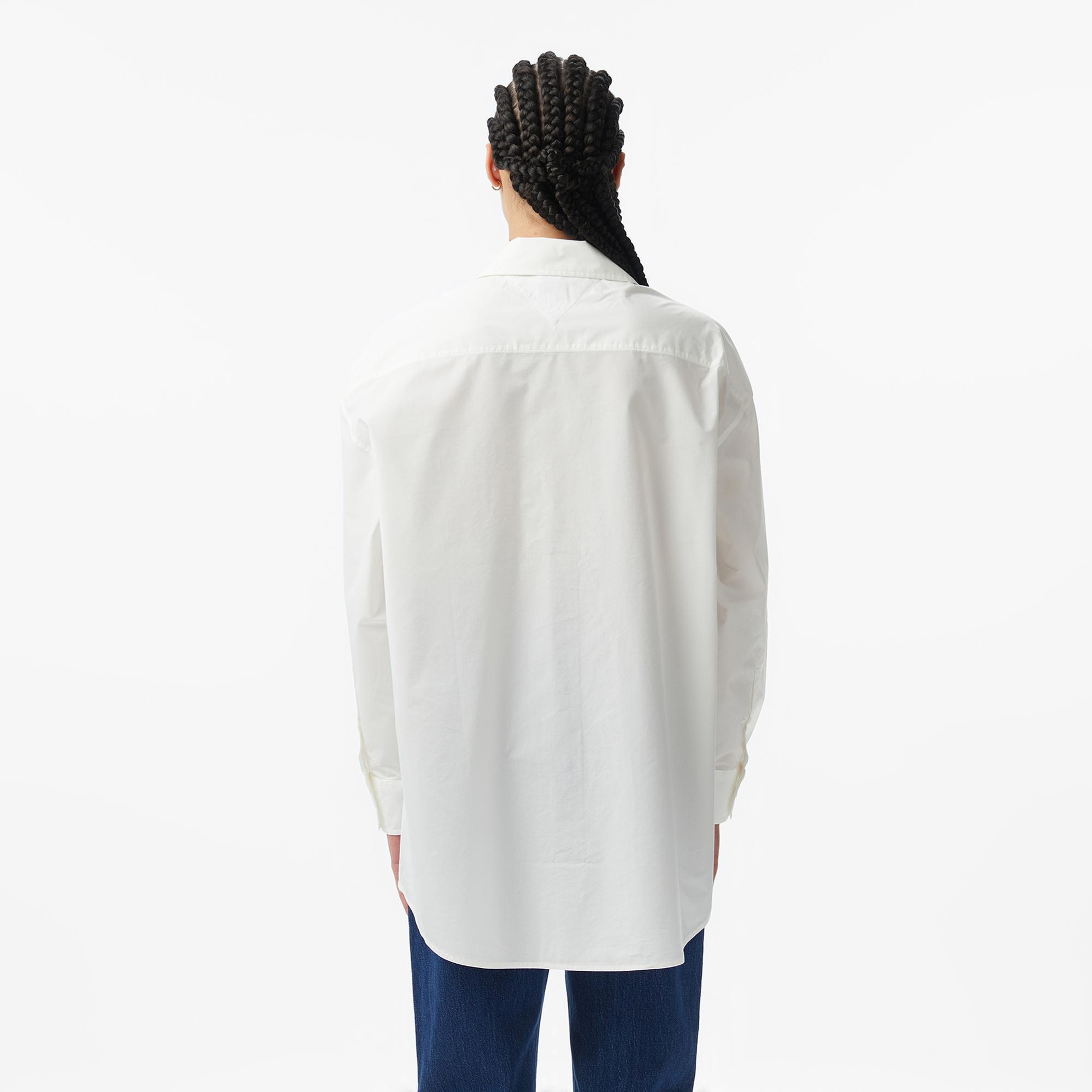 Tommy Hilfiger Script Kadın Beyaz Gömlek