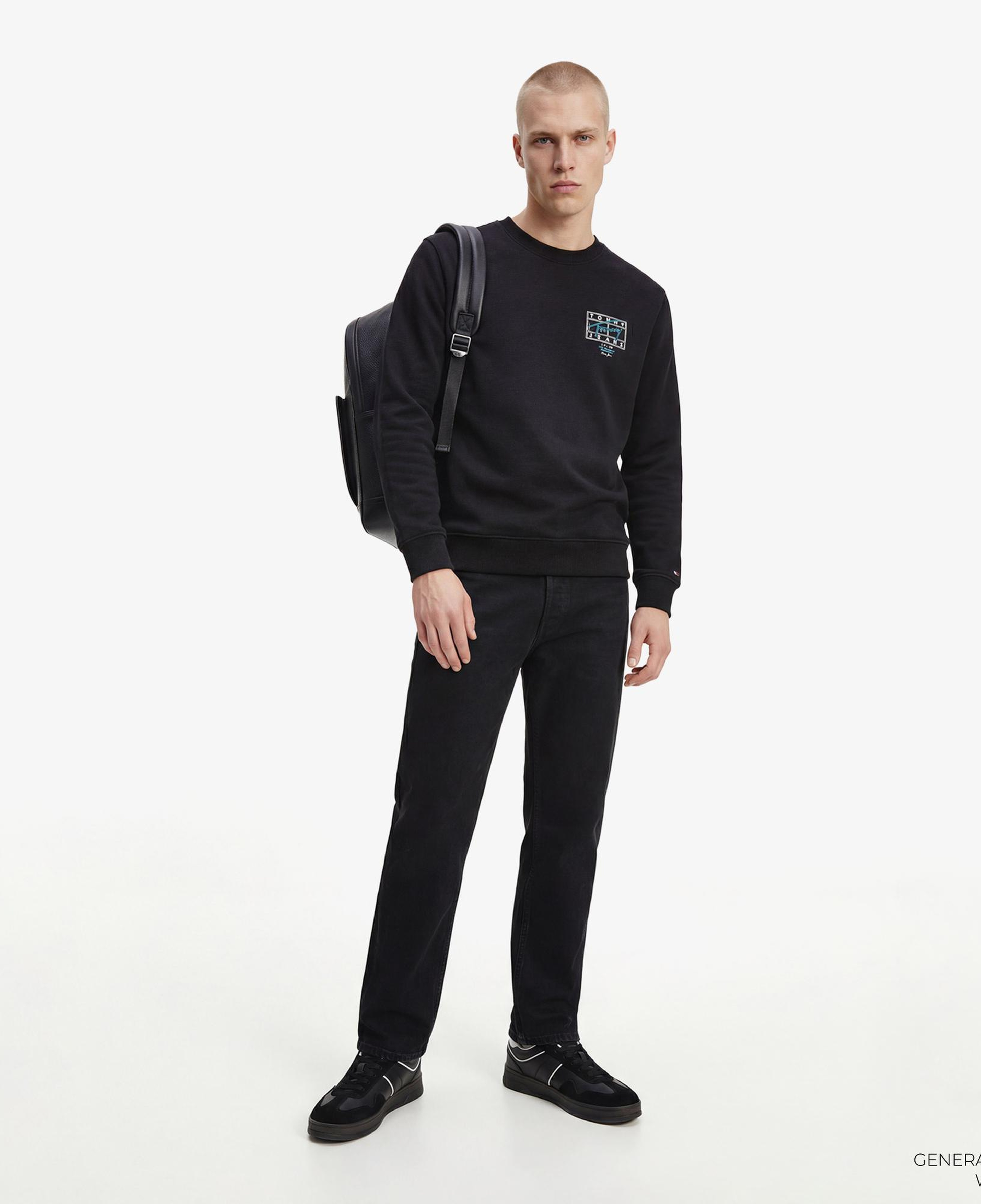 Tommy Hilfiger Signature Erkek Siyah Sweatshirt