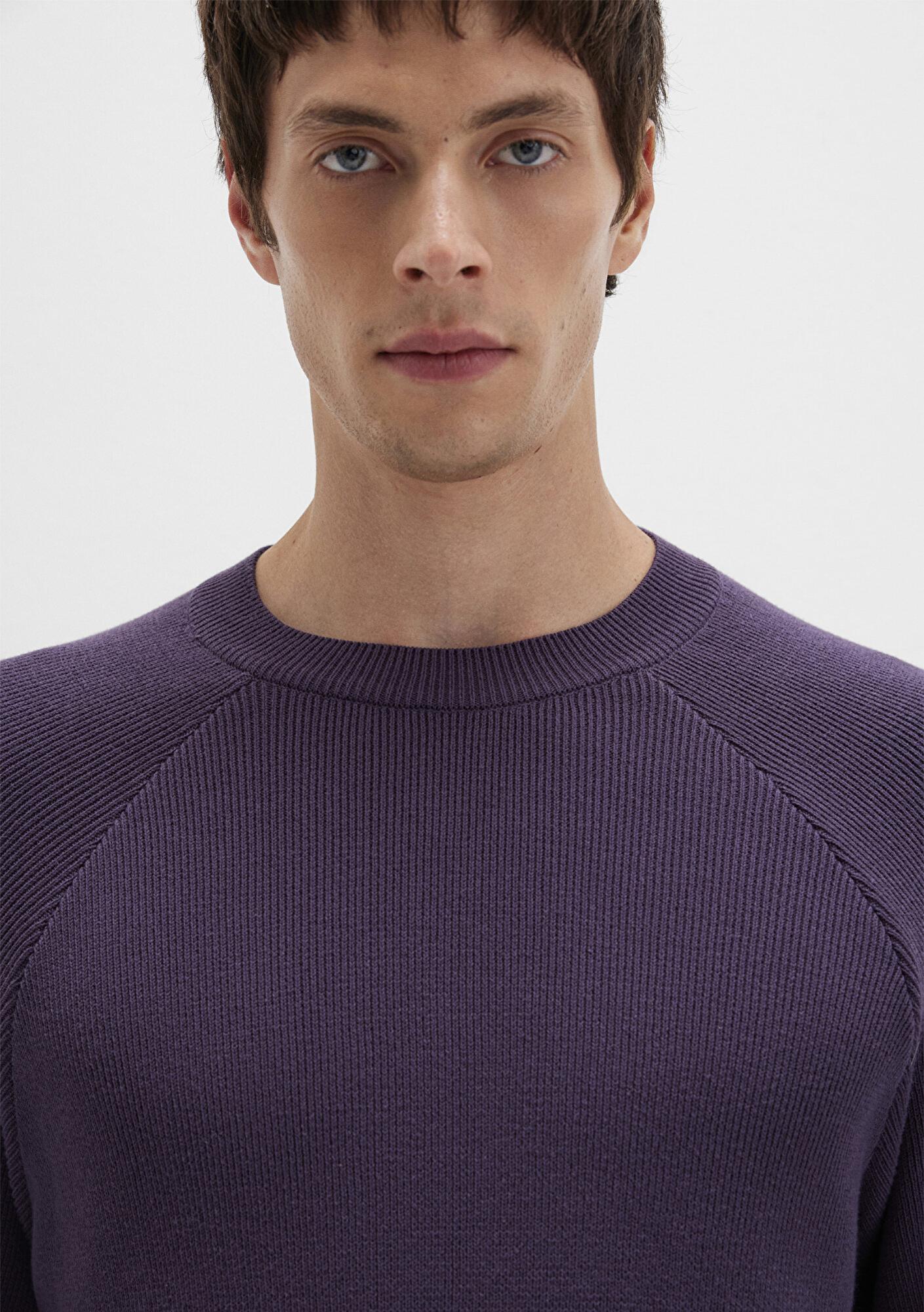 Mavi Bisiklet Yaka Mor Kazak Regular Fit / Normal Kesim 0710307-70688