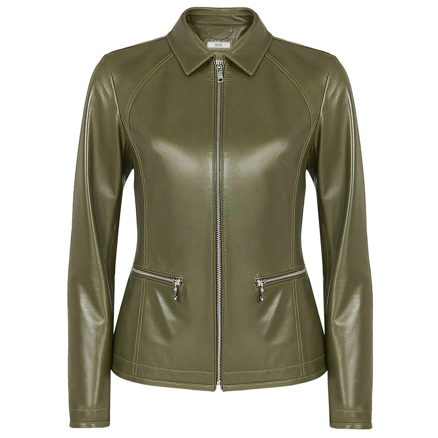 Alda Kadın Gömlek Yakalı Deri Ceket