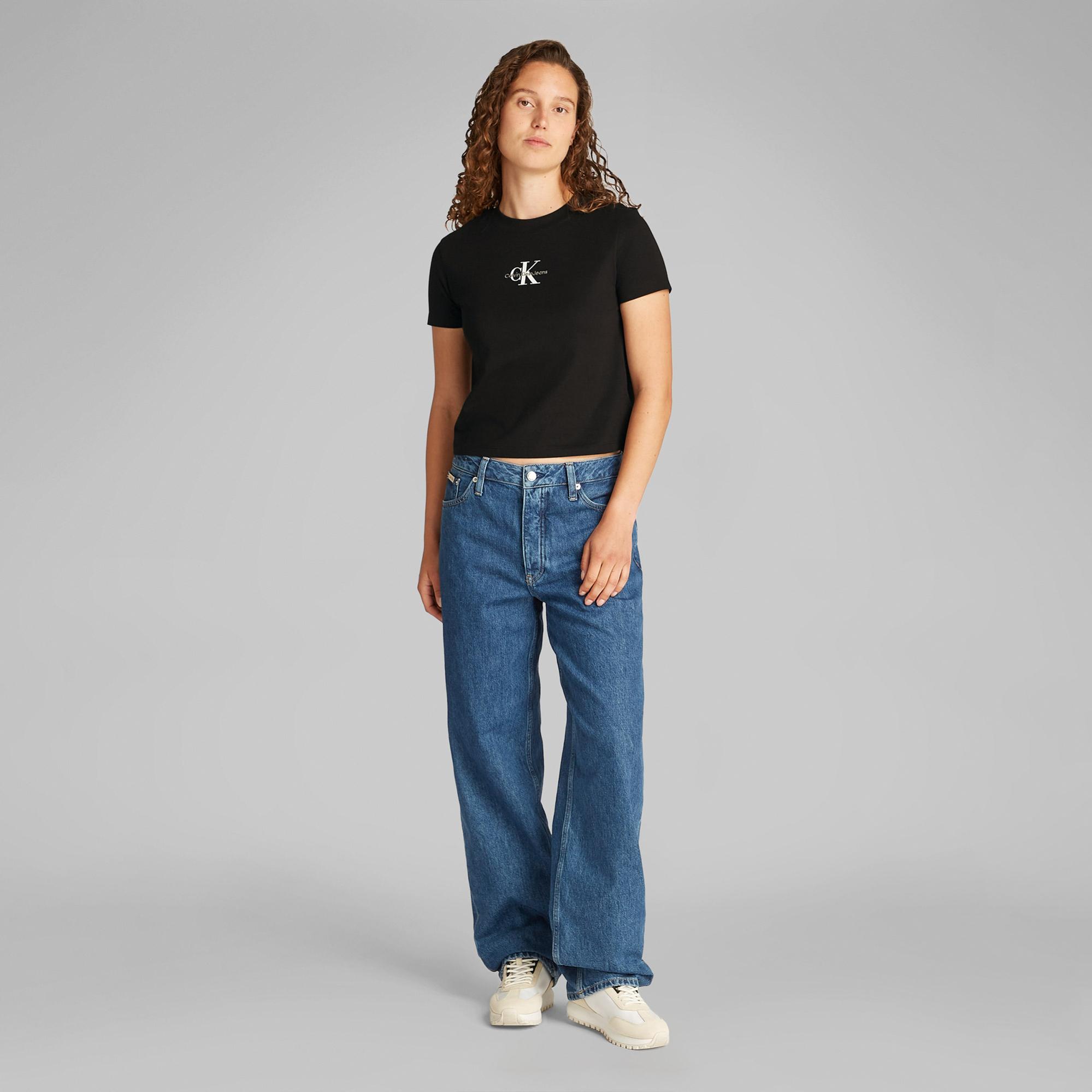 Calvin Klein Monologo Baby Kadın Siyah T-Shirt