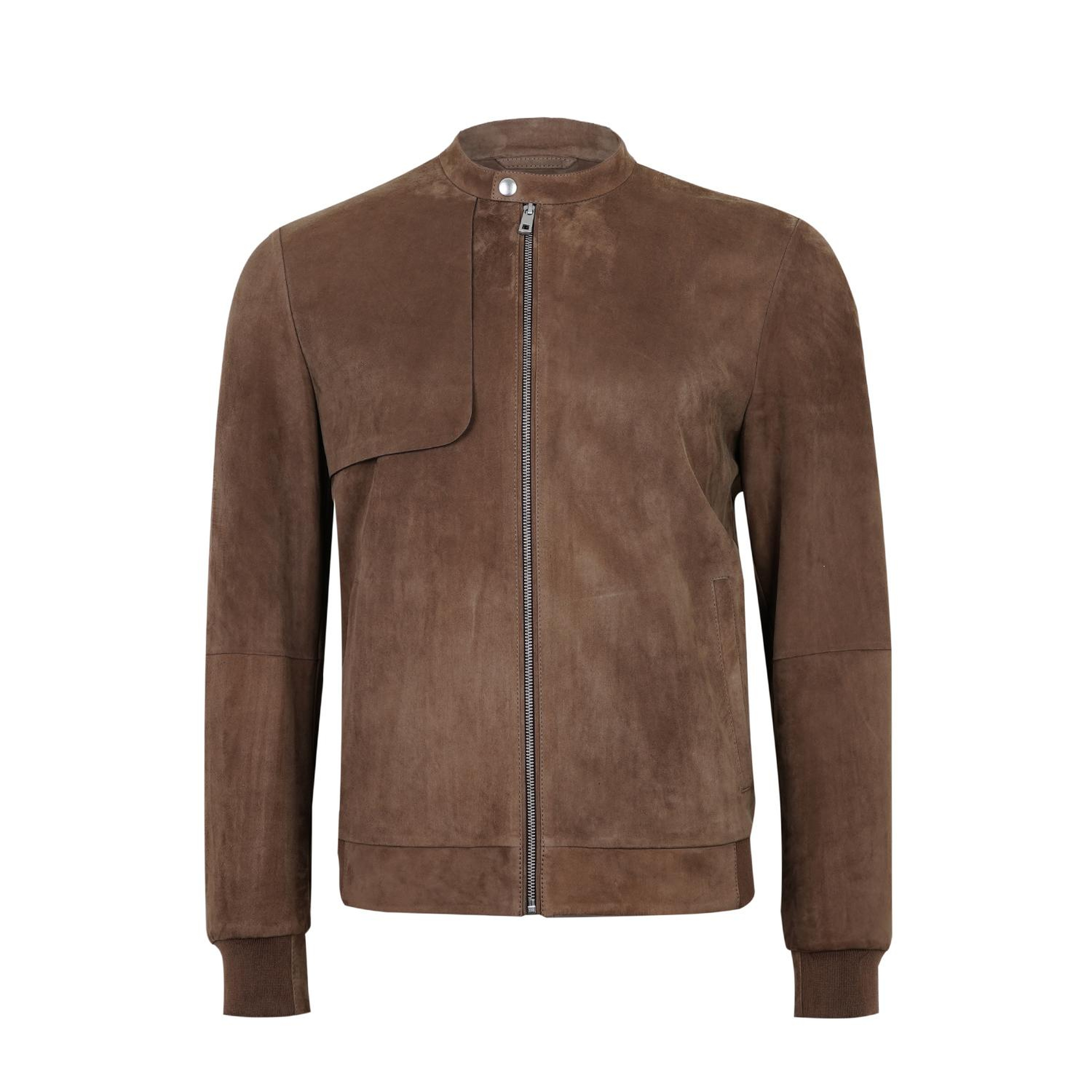 Ambrosi Kahve Erkek Bomber Süet Deri Ceket
