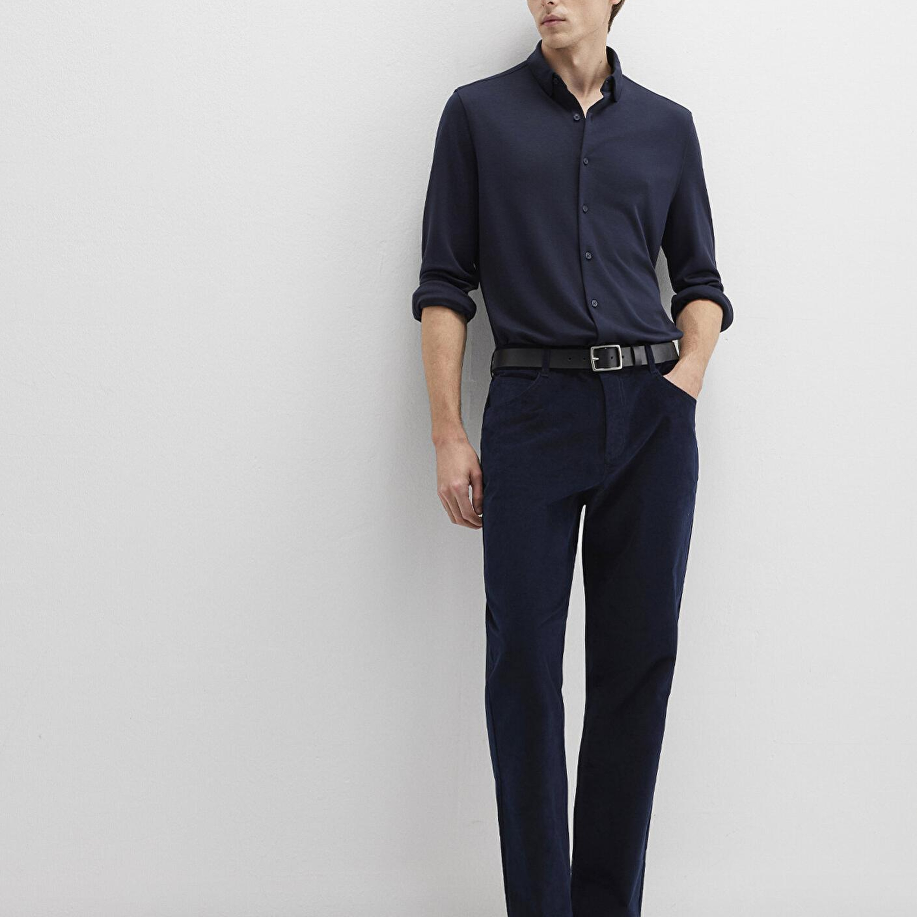 Mavi Lacivert Kadife Pantolon 0010509-70490