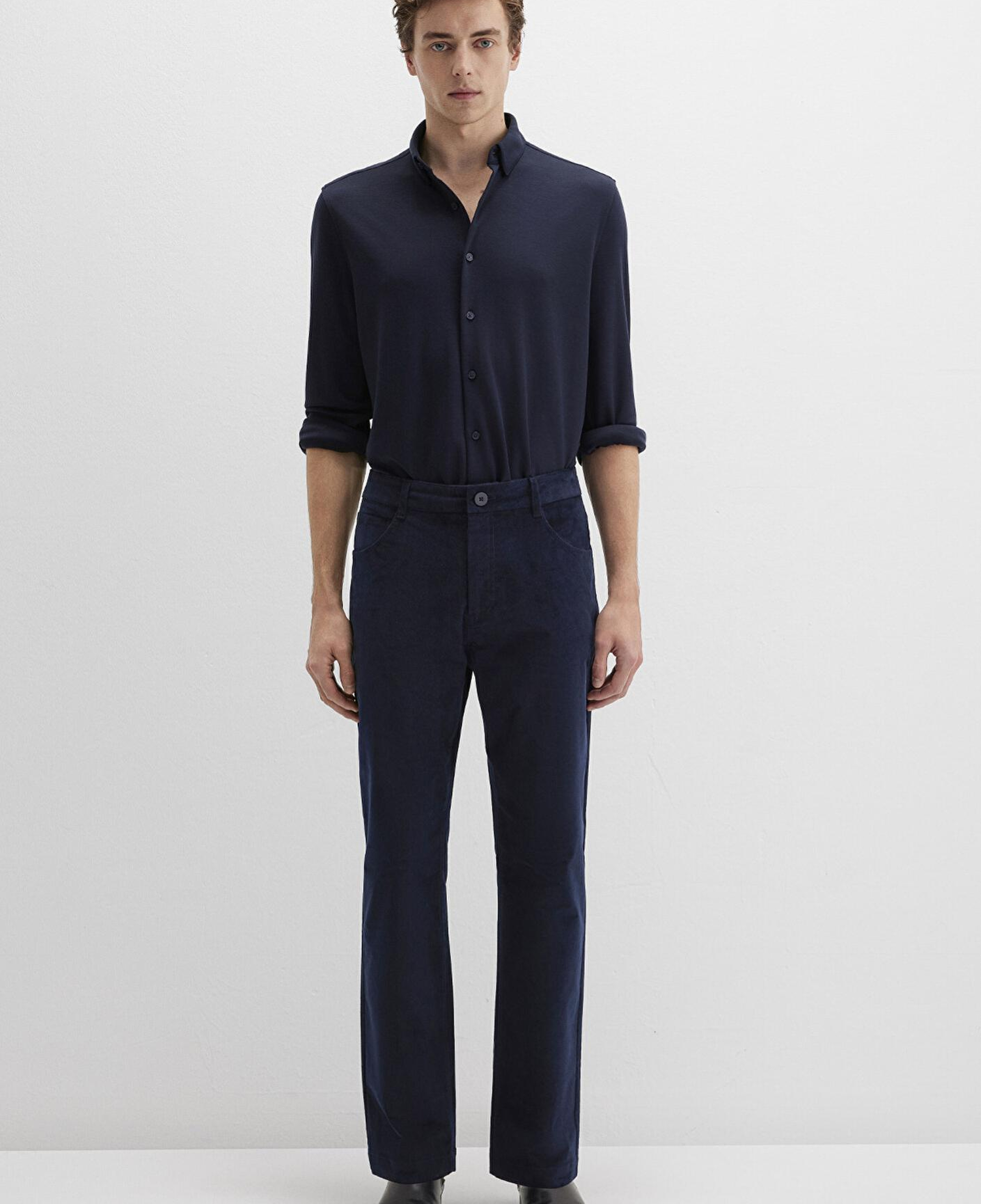 Mavi Lacivert Kadife Pantolon 0010509-70490